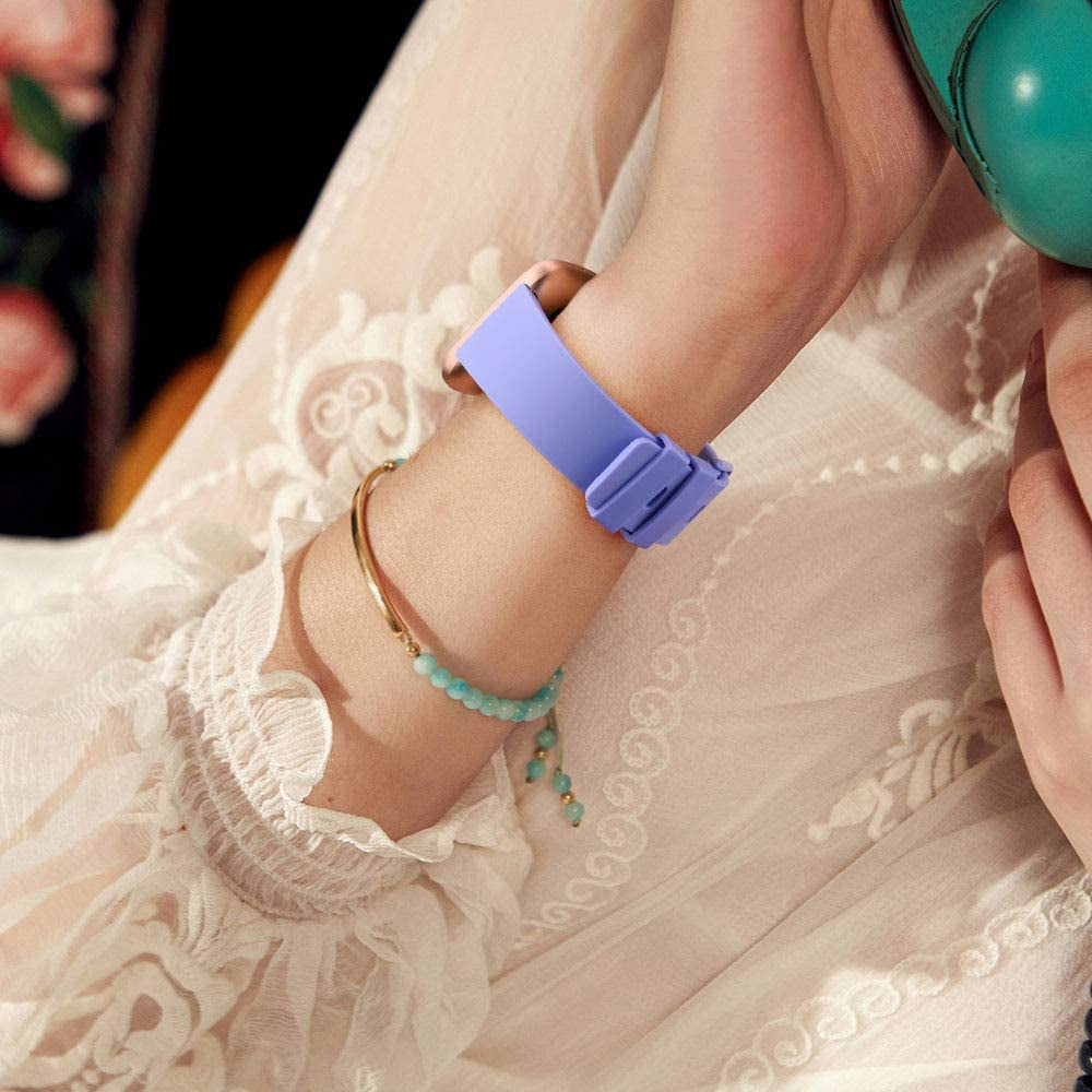 10 Pack Silicone Bands Compatible with Fitbit Versa 2 / Fitbit Versa/Versa Lite/Versa SE, Classic Soft Replacement Sport Wristbands Accessories for Women Men (Small, 10 Pack A)  Amzpas   