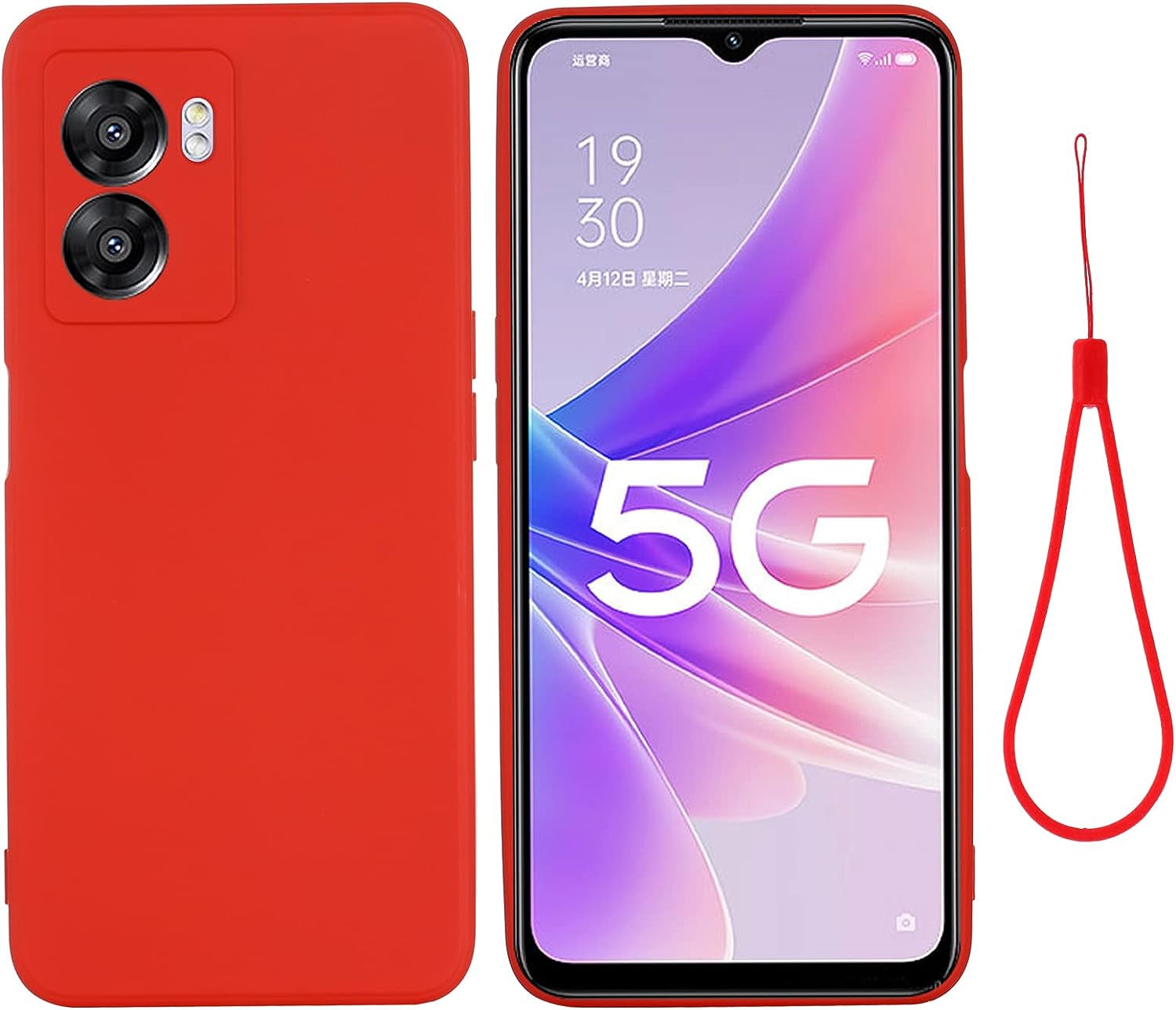 DAMONDY for Oneplus Nord N300 Phone Case,Premium Soft Liquid Silicone Rubber for Women Men,Full Body Protection Shockproof Protection Anti-Scratch Case for Oneplus Nord N300 5G -Red  DAMONDY   