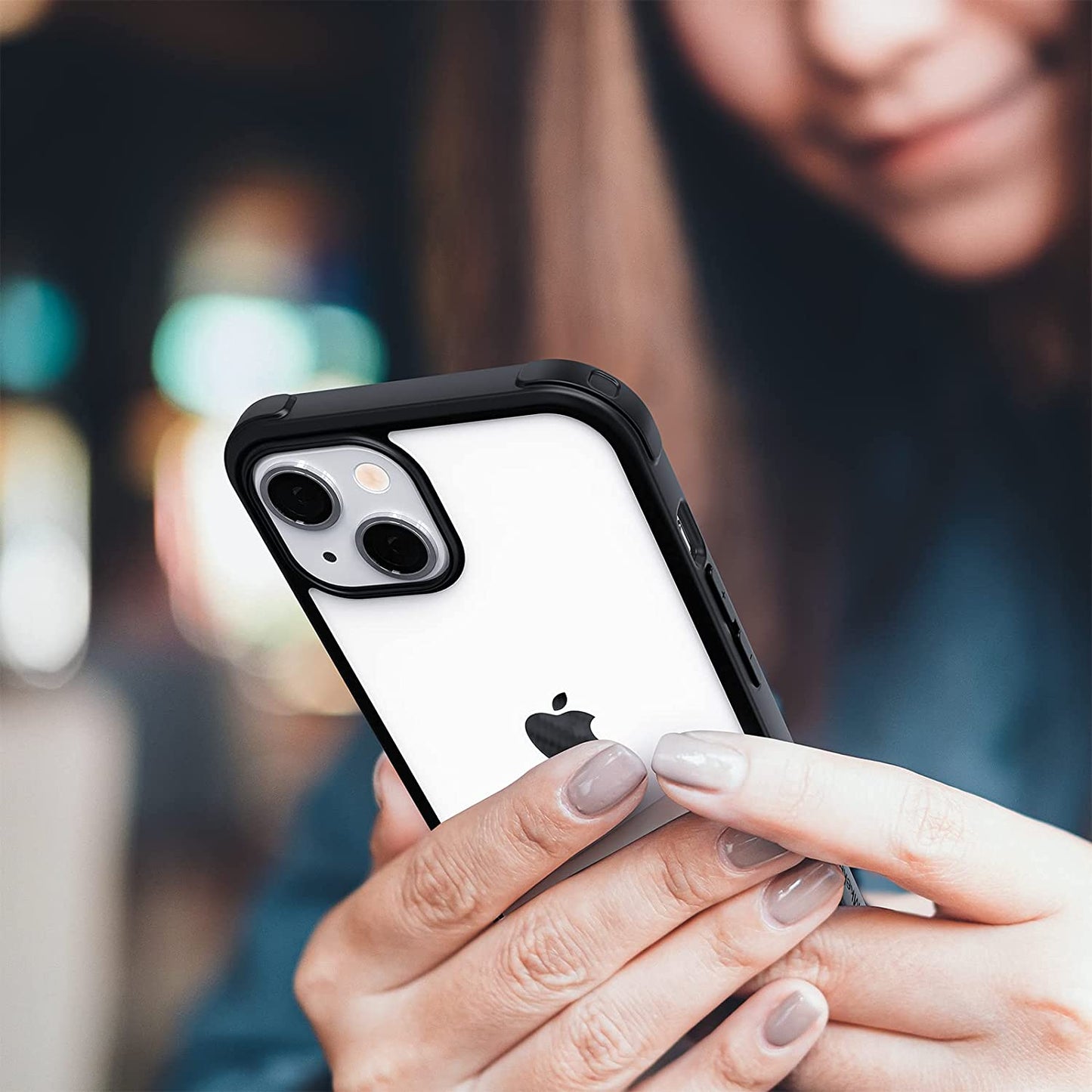 Mkeke Compatible for Iphone 14 Case for Iphone 13 Case Black, Not Yellowing Shockproof 13/14 Phone Black Case with Bumper Slim Fit for Iphone 13/14  Mkeke   