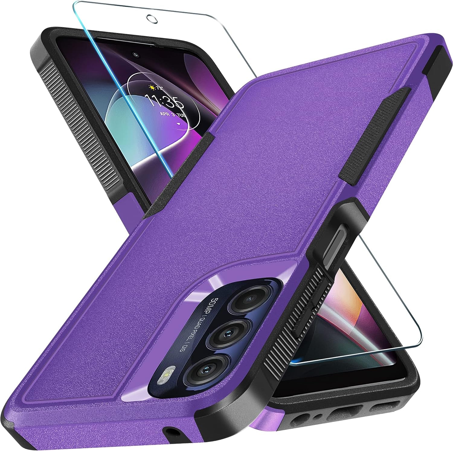 For Motorola Moto G Power 5G 2023 & Moto G 5G 2023 Case with Tempered Glass Screen Protector[1 Pack], Dual Layer Full Body Heavy Duty Rugged Shockproof Protective Phone Cover, Mint Green  RMOCR Lavender Moto G 5G 2022 