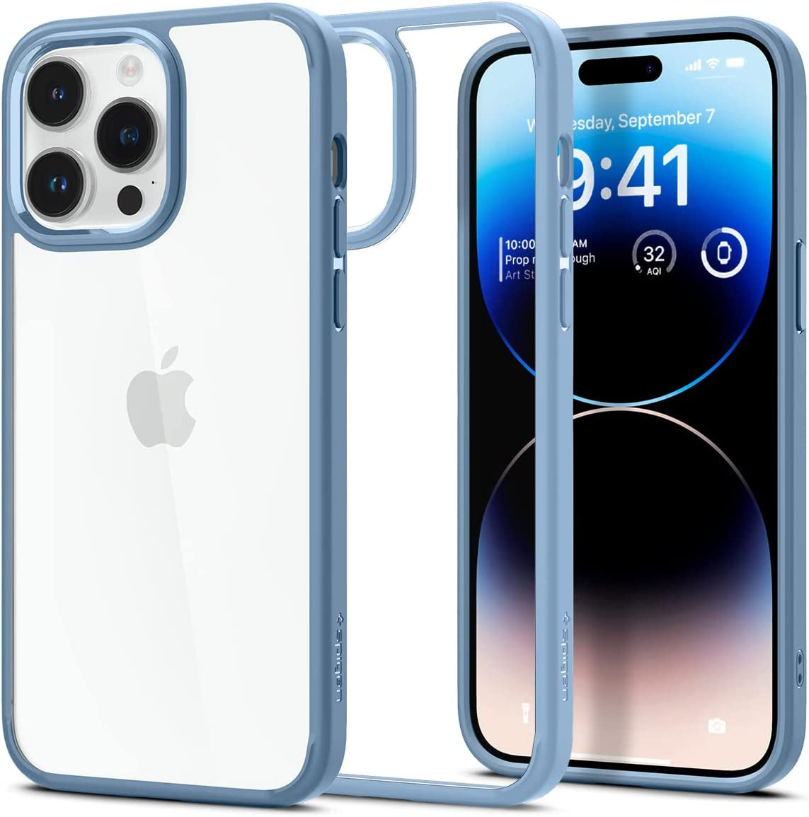 Spigen for Iphone 14 Pro Max Case, Ultra Hybrid [Anti-Yellowing Technology] [Military Grade Drop Protection] Phone Case for Iphone 14 Pro Max - Frost Clear  Spigen Sierra Blue  
