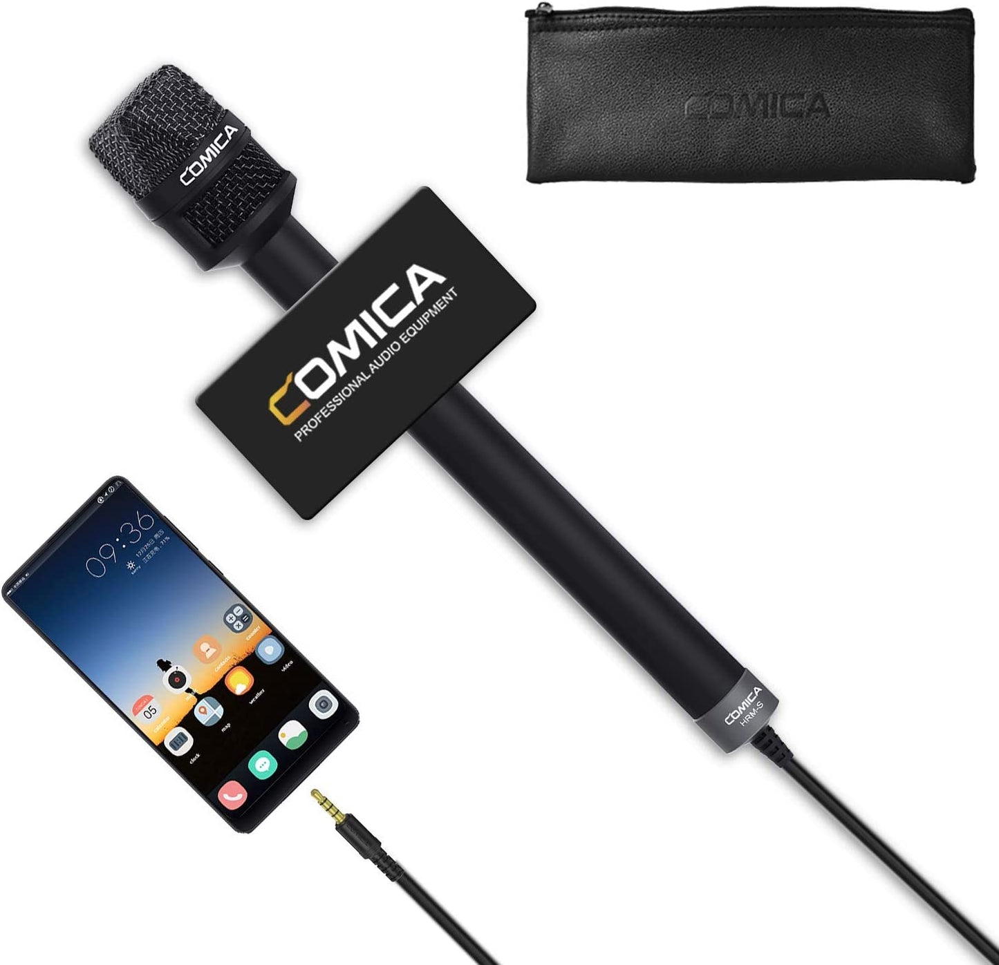 Comica Handheld Microphone for Smartphones, CVM-HRM-S Cardioid Condenser Interview Microphone for Iphone/Ipad Android Phones DSLR, Recording Mic for Interview, Report, Presentation, Livestream,Church  comica   