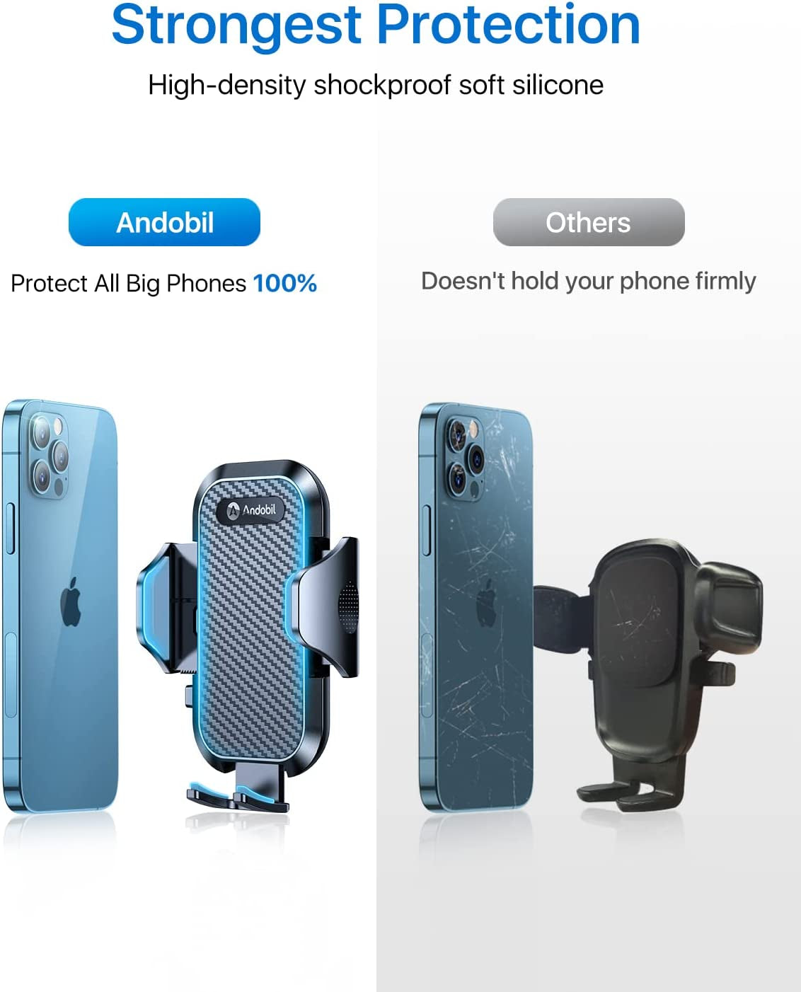 Andobil [Newest & Solidest 15In Cup Holder Phone Mount, [Stable & Adjustable] Long Gooseneck Cup Phone Holder for Car Truck [Military-Grade] Fit for Iphone 14 13 12 Pro Max & All Cell Phones  andobil   