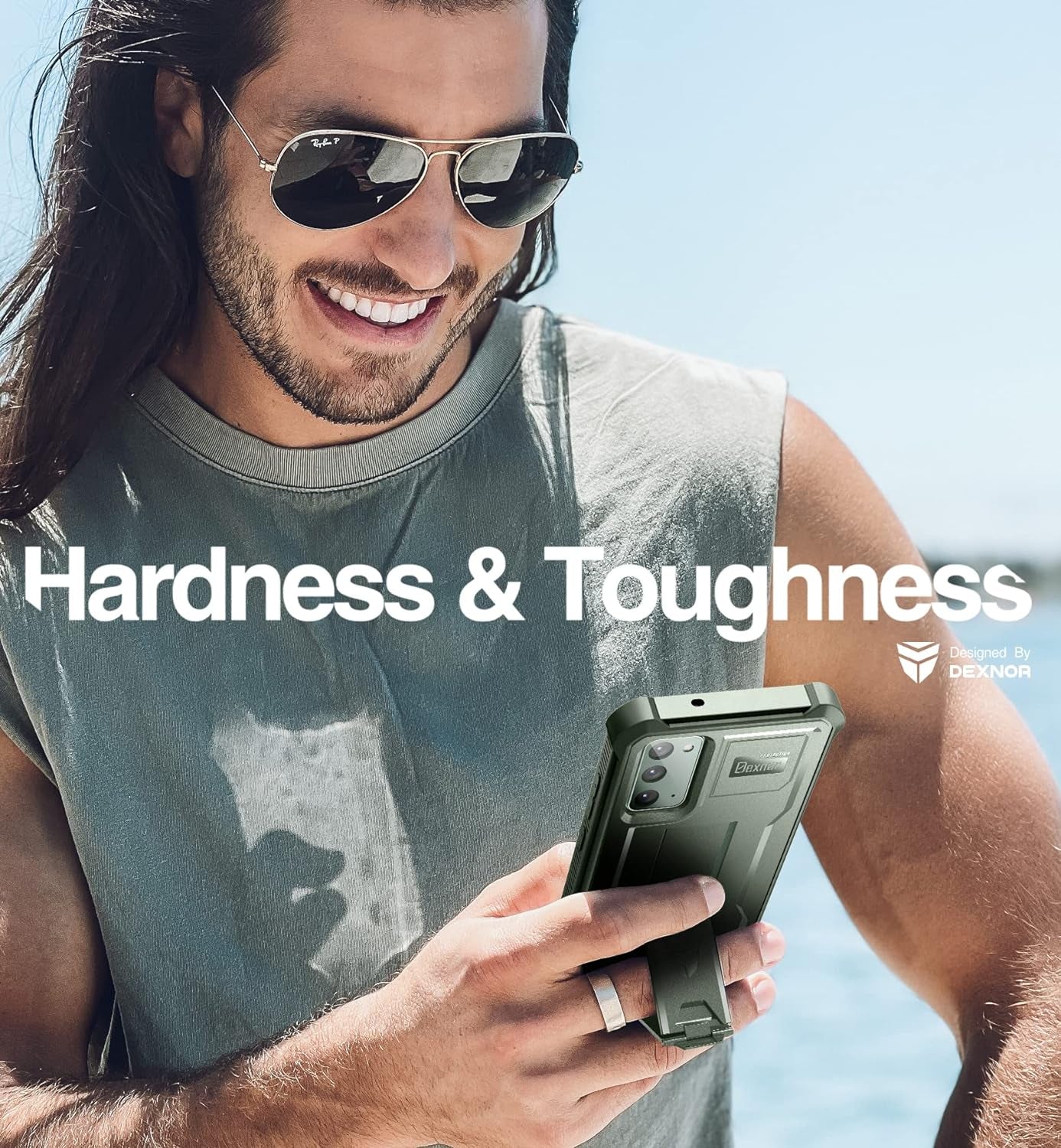 Dexnor for Samsung Galaxy Note 20 5G Case, [Built in Screen Protector and Kickstand] Heavy Duty Military Grade Protection Shockproof Protective Cover for Samsung Galaxy Note 20,Army Green  Dexnor   