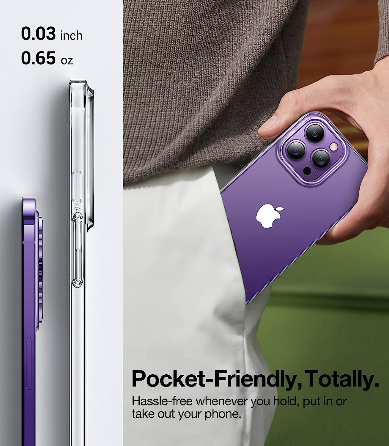 TORRAS Slim Fit Designed for Iphone 14 Pro Max Phone Case 6.7 Inch, Ultra-Thin 14 Pro Max Case 2022, Lightweight Hard PC Cover Phone Cases for Iphone 14 Pro Max Case Clear, Originfit  TORRAS   