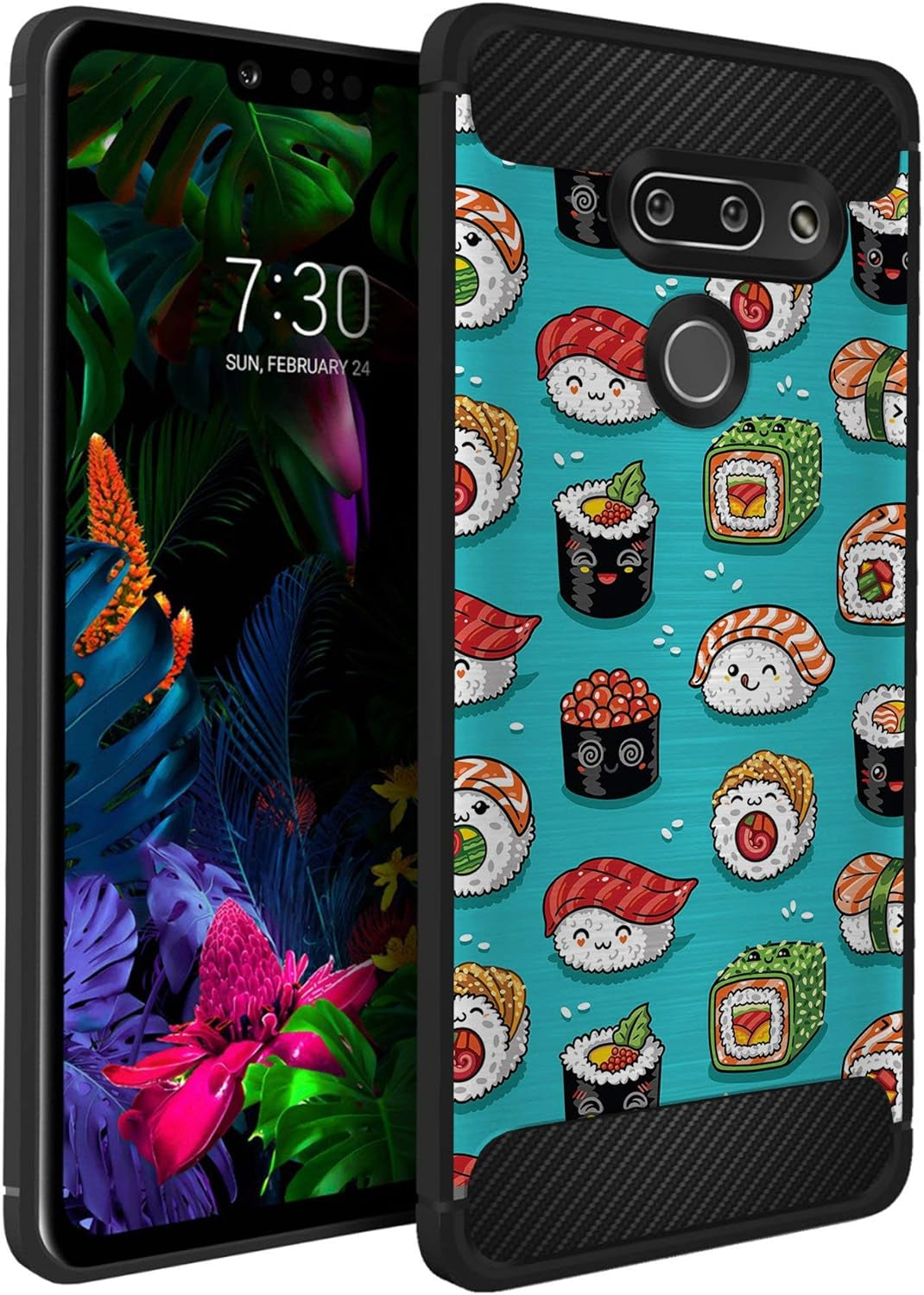 Casesondeck Case Compatible with [LG G8 Thinq/Lg G8] Pictorial Patterned TPU Design Case Flexible Slim and Elegant (Astronaut)  CasesonDeck Sushi  