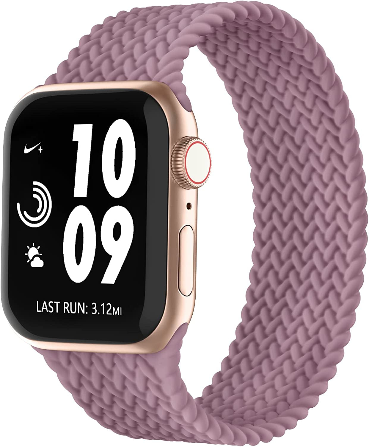 Silicone Solo Loop Bands Compatible with Apple Watch Band 38Mm 40Mm 41Mm 42Mm 44Mm 45Mm 49Mm, Stretchy Silicone Elastic Sport Strap Compatible for Iwatch Series 8/7/6/5/4/3/2/1/SE Ultra  WASPO Smoke Violet 42/44/45/49MM S: 5.9"-6.2"(150mm-159mm) 
