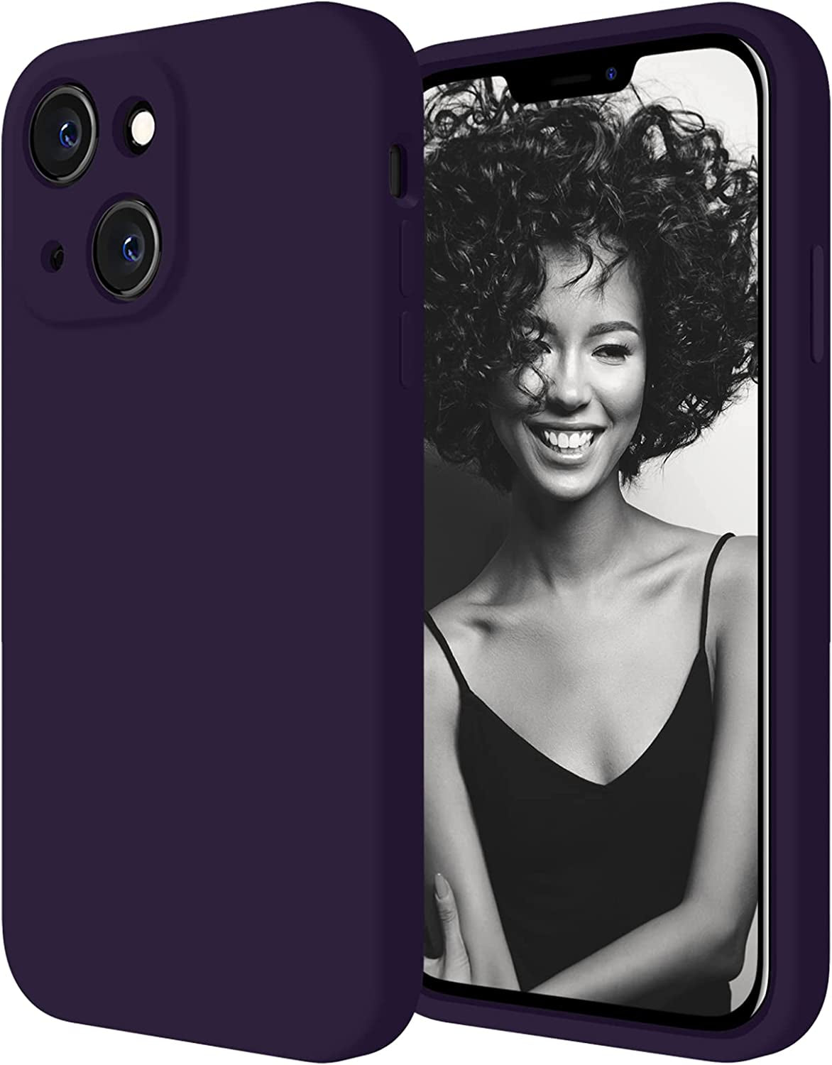 Firenova for Iphone 14 Case, Silicone Upgraded [Camera Protection] Phone Case with [2 Screen Protectors], Soft Anti-Scratch Microfiber Lining Inside, 6.1 Inch, Clove Purple  FireNova Purple  