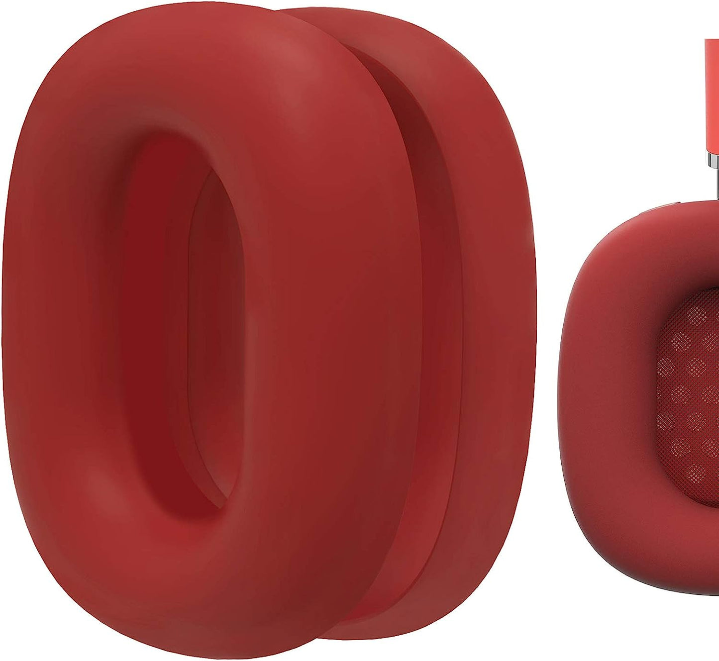 Geekria Silicone Earpad Covers Compatible with Airpod Max, Earpad Protector/Earphone Covers/Earpad Cushion/Ear Pad Covers/Headphone Covers, Easy Installation No Tool Needed (Red)  Geekria   