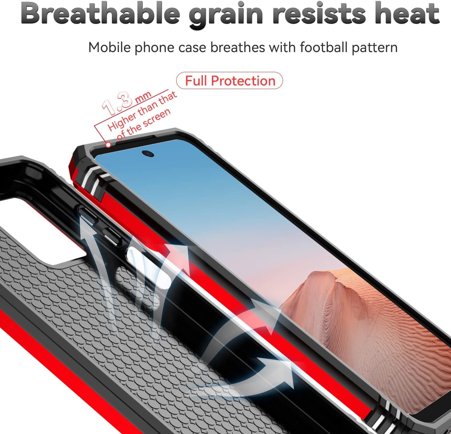 Sunstory for Motorola Moto G 5G 2023 Case with Tempered Glass Screen Protector & Slide Camera Cover & Kickstand, [Military-Grade] Phone Case for Moto G 5G 2023 (Red)  SunStory   