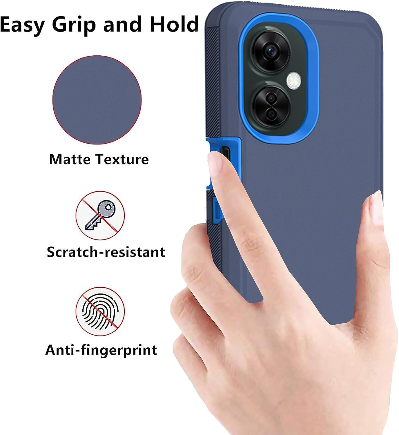 AZSXLG for Oneplus Nord N30 5G Case, Defender Case Heavy Duty Shockproof Dustproof 3 in 1 Rugged Protective Phone Cover for Oneplus Nord N30 (Blue)  AZSXLG   