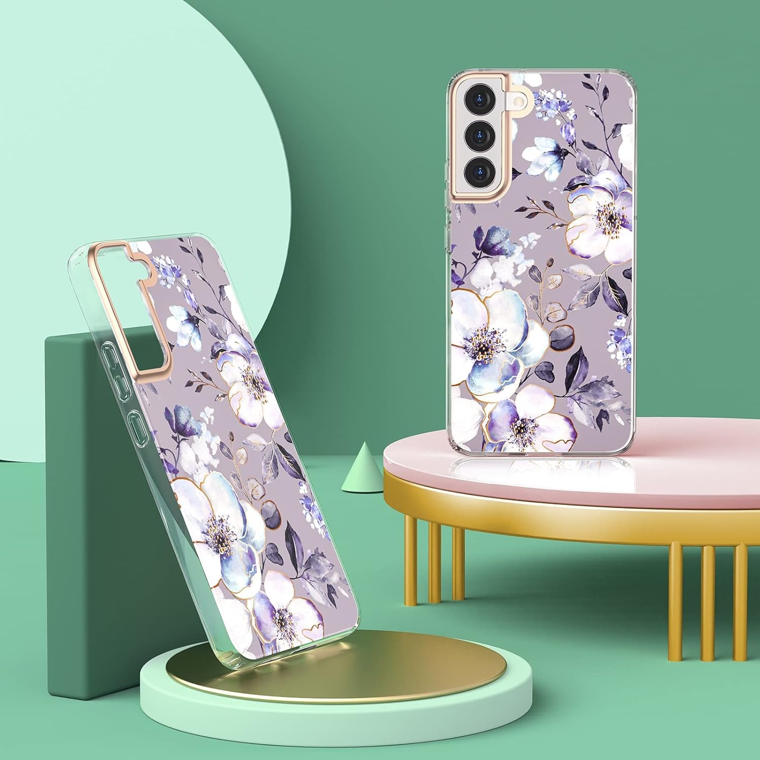 MILPROX Compatible with Samsung Galaxy S22 plus Flower Case, Cute Case Design for Girls Women,Shockproof Floral Pattern Hard Back for Samsung Galaxy S22 plus 5G Phone 2022 6.6 In-Blossom  MILPROX   