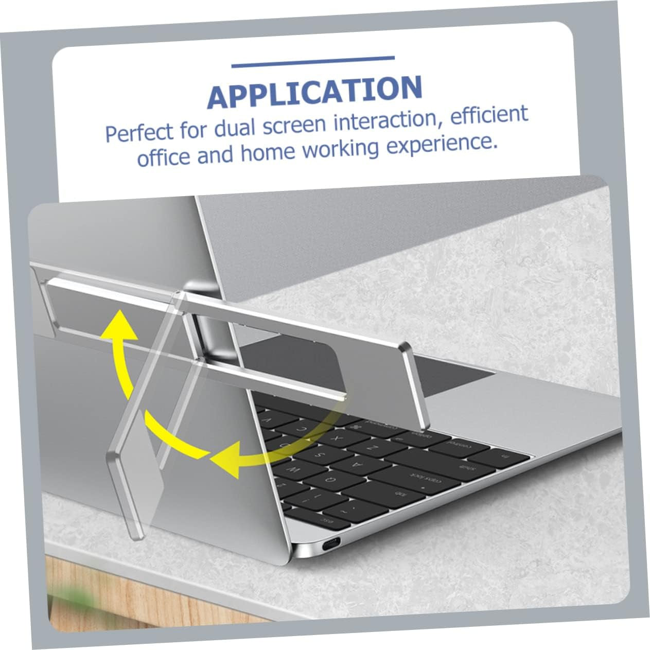 KOMBIUDA Mobile Phone Extension Bracket Foldable Laptop Stand Adjustable Computer Stand Adjustable Laptop Stand Metal Mobile Bracket Magnetic Mobile Stand Laptop Extension Stand Phone Clip  KOMBIUDA   