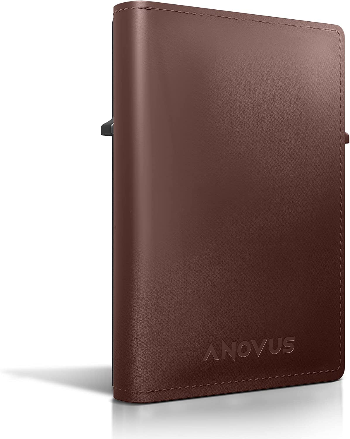 Anovus Airtag Wallet (Brown) | Trackable Wallet with Airtag Holder | Rfid-Blocking Minimalist Leather Wallet | Slim Leather Airtag Wallet - Men and Women| Smart Wallet - Airtag Not Included  Anovus   