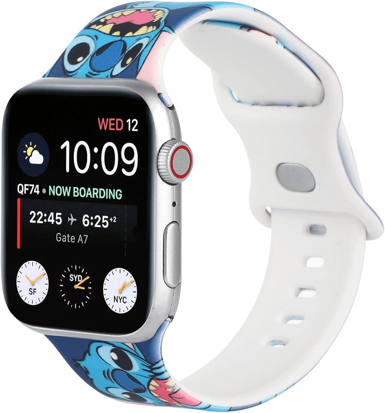 HYHMXB Cute Cartoon Monster Pattern Watch Bands Compatible with Apple Watch 38Mm 40Mm 41Mm for Kids Girl Boy, Grade Soft Silicone Sports Wristband Strap for Iwatch SE & Series 8/7/6/5/4/3/2/1  Hi-Yoohere   