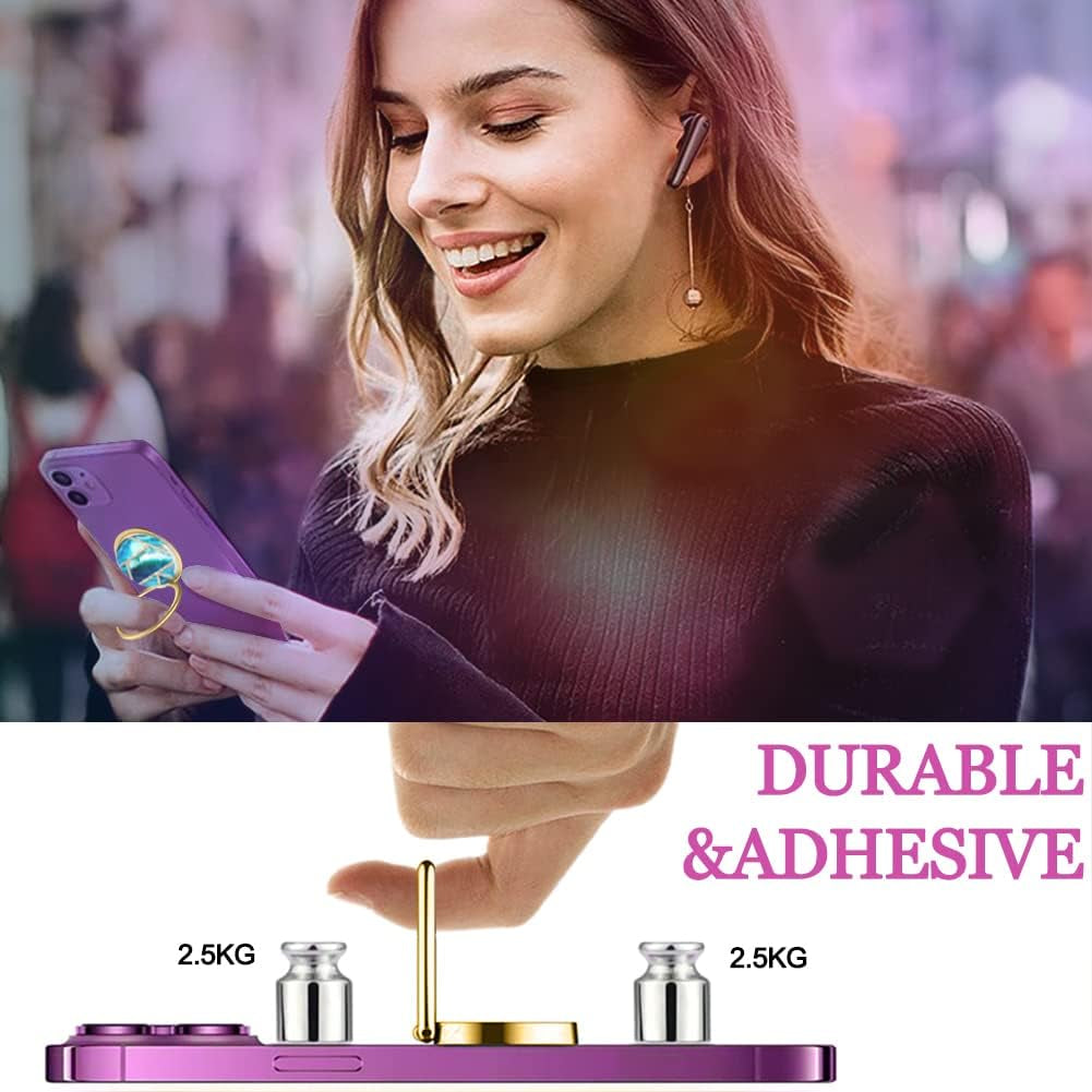 Phone Ring Holder Grip Stand - Marble Cell Phone Ring Finger Holder for Back of Phone Case, 360° Rotation Phone Kickstand Compatible with Most Phones  SUXILN-G   