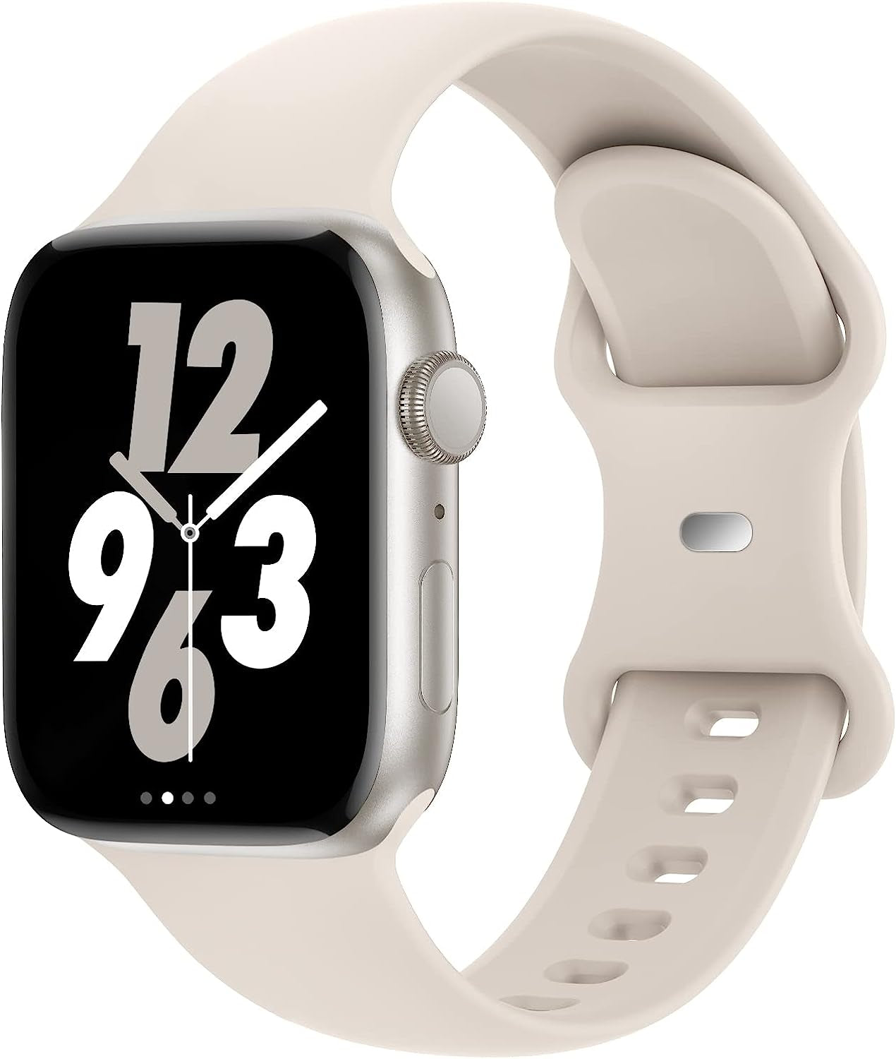 Acrbiutu Bands Compatible with Apple Watch 38Mm 40Mm 41Mm 42Mm 44Mm 45Mm 49Mm, Replacement Soft Silicone Sport Accessory Strap Wristbands for Iwatch Series Ultra 8/7/6/5/4/3/2/1 SE Women Men  Acrbiutu #A,Starlight 38/40/41mm S/M 