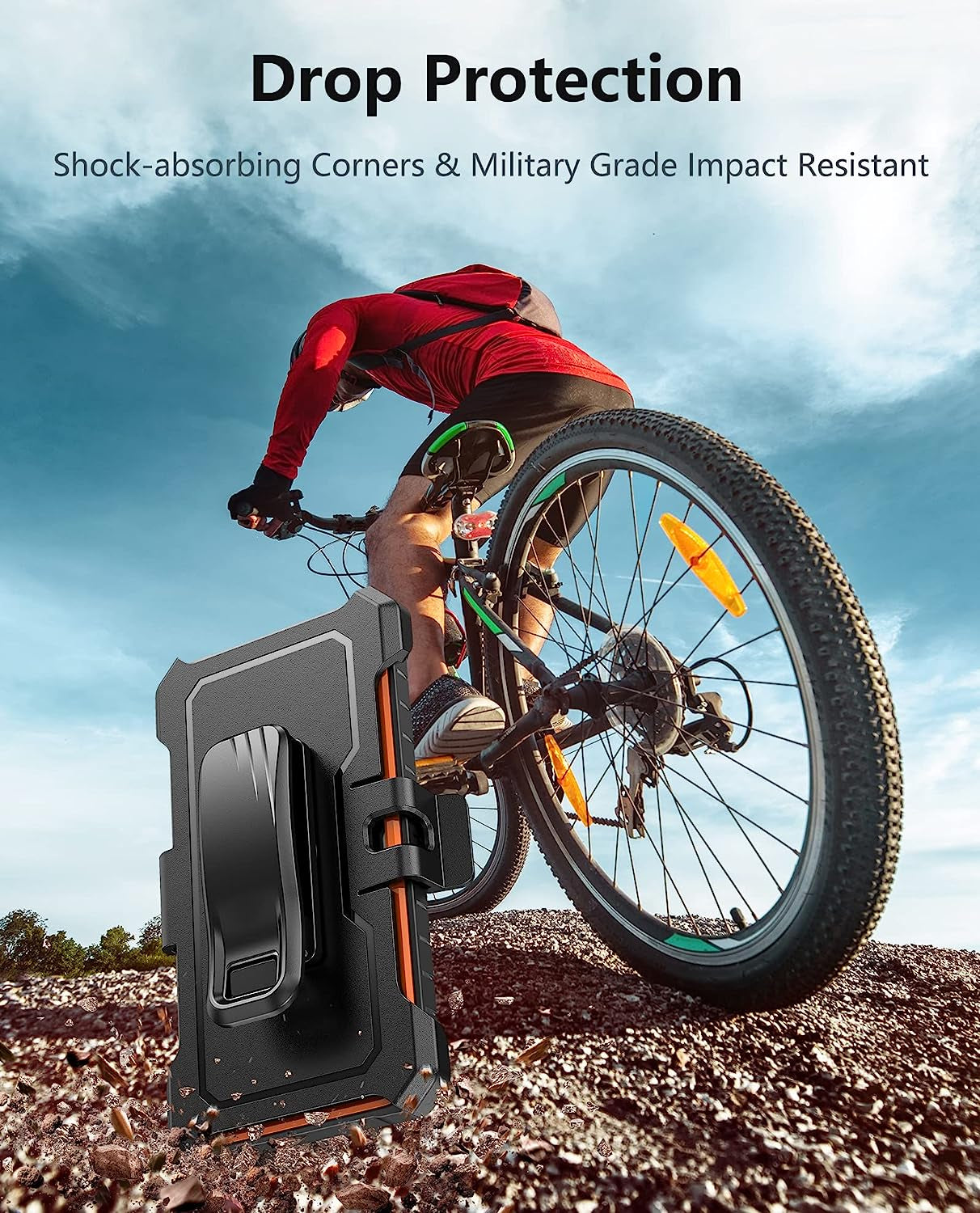FNTCASE for Samsung Galaxy S22 Protective Case: Military Grade Protection Rugged Anti-Drop Case with Belt-Clip Holster & Kickstand - Full Shockproof Sturdy Durable Bumper Textured Cell Phone Cover  FNTCASE   