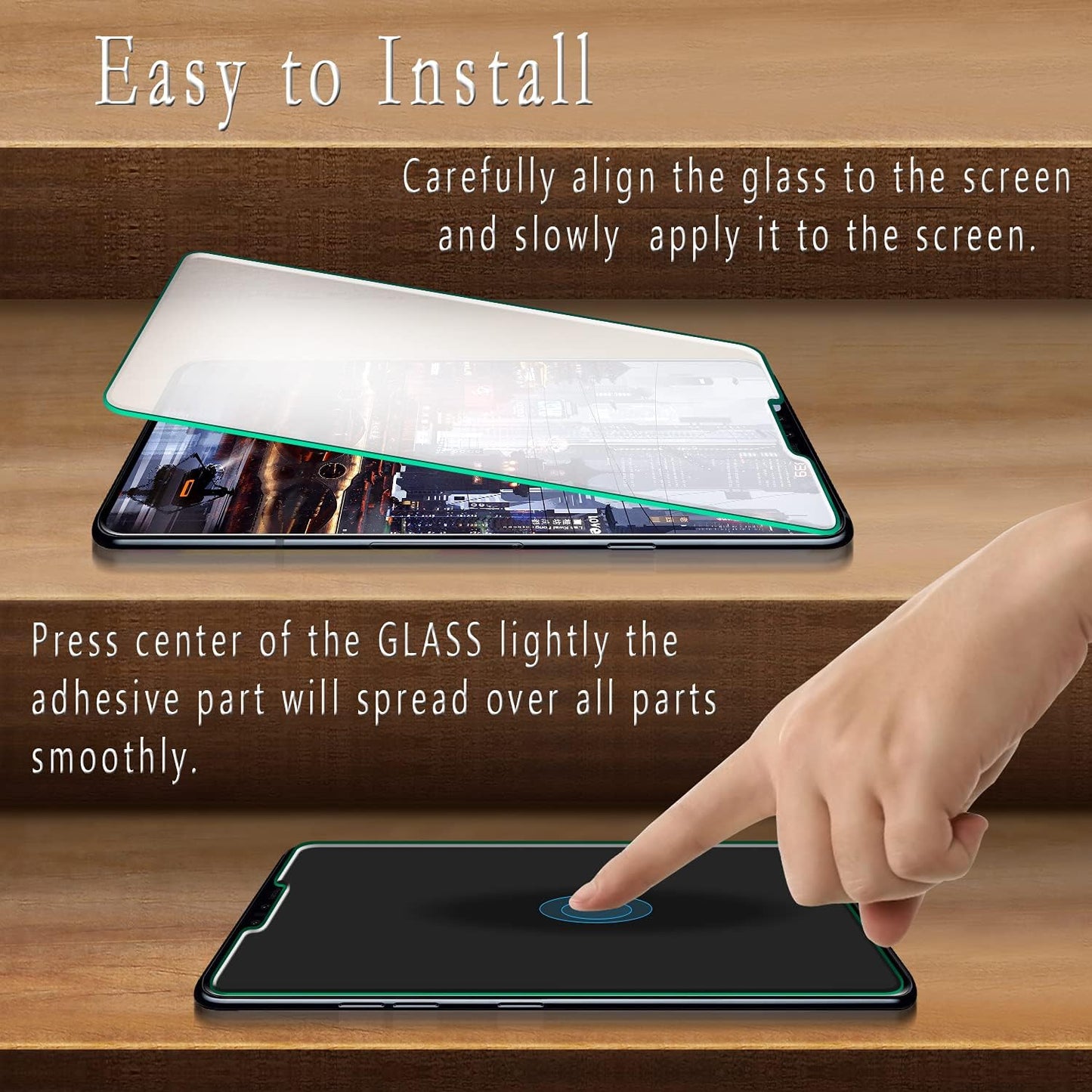 Hptech [2 Pack] Screen Protector for LG V40 Thinq, V50 Thinq Tempered Glass, Anti-Scratch, Bubble-Free, Case Friendly  HPTech   