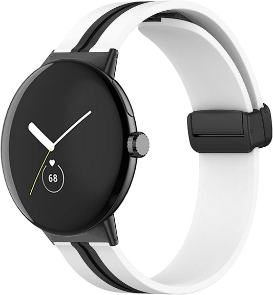 Flroha Watch Band Compatible for Google Pixel Watch | Anti-Slip Two-Color Silicone Watch Straps | Sport Watch Bands Strap Accessories for Google Pixel Watch  Flroha   