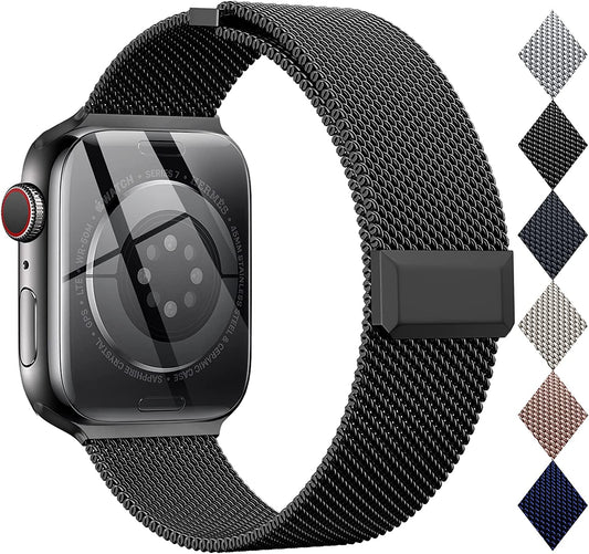 EPULY Compatible with Apple Watch Band 42Mm 44Mm 45Mm 49Mm 38Mm 40Mm 41Mm,Stainless Steel Mesh Loop Magnetic Clasp Bands for Iwatch Ultra Series 8 SE 7 6 5 4 3 2 1 Women Men  EPULY   