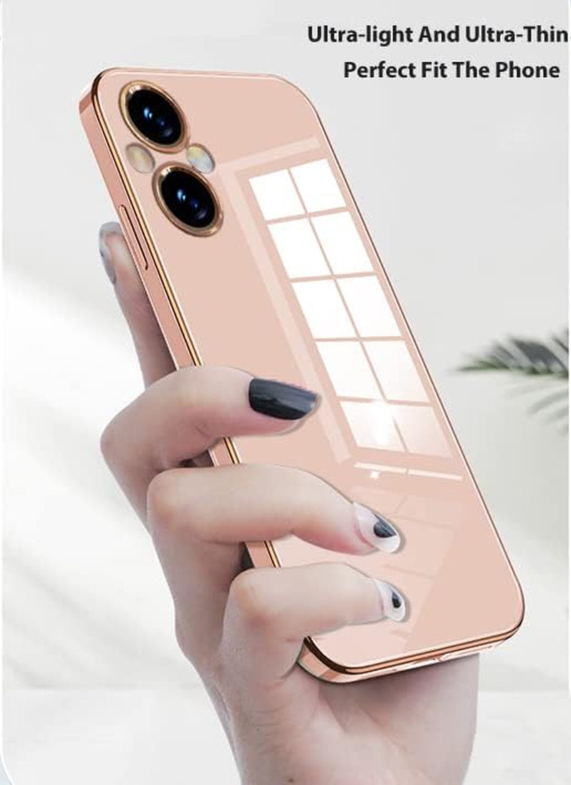 Wousunly Compatible with Oneplus Nord N20 5G Case Silicone Pink, Plating Phone Oneplus Nord N20 5G Case Shockproof Thin and Soft Cover (Pink)  Wousunly   