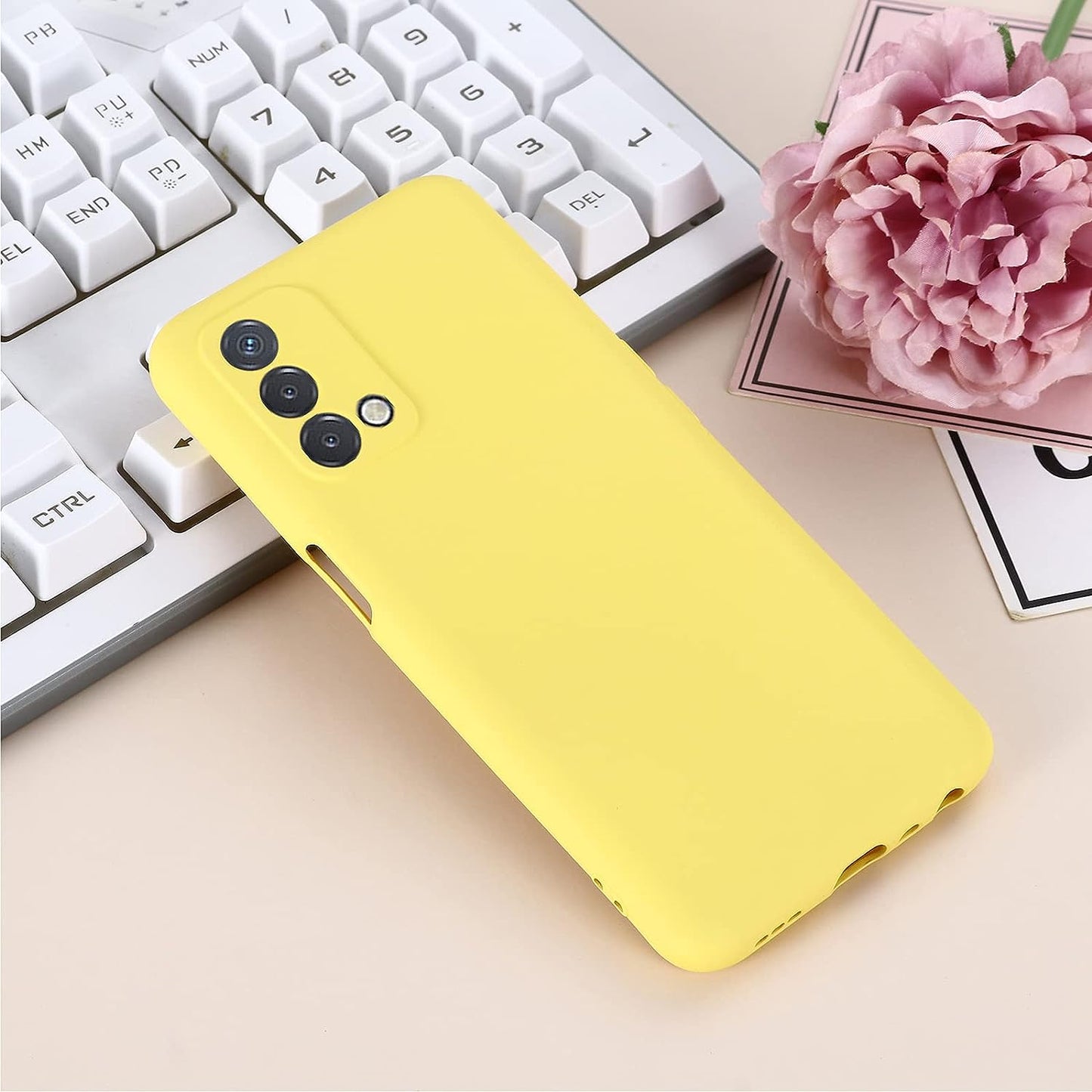 Joie & Joho Compatible with Oneplus Nord N200 5G Case, Ultra Slim Fit Soft Case Silicone Cover with Full Body Bumper Anti-Scratch Shockproof Case for Oneplus Nord N200 5G, Yellow  Joie & Joho   