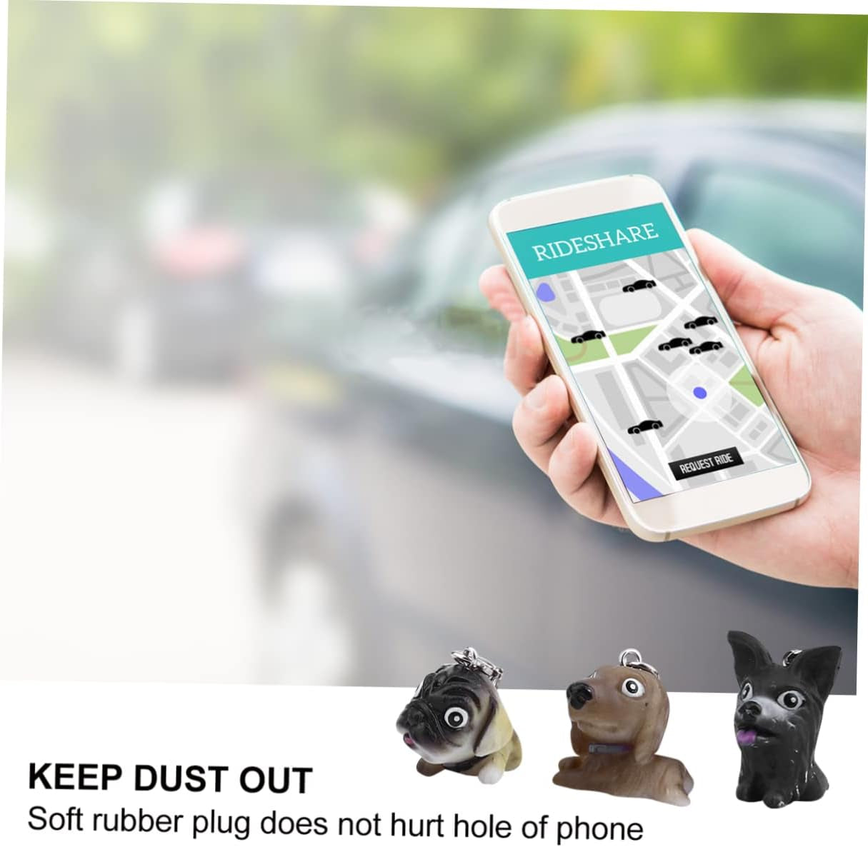 UKCOCO 1 Set 6 Pcs Mobile Phone Dust Plug Charm Earphone Jack Accessory Rubber USB Plug Earphone Jack Plug Charm Dog Pendant for Phone Telephone Plastic Cell Phone  UKCOCO   