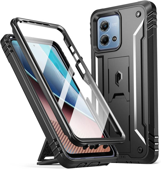 Poetic Revolution Case for Motorola Moto G Stylus 4G 2023 [Not Fit 5G Version], [20FT Mil-Grade Drop Tested], Full-Body Rugged Shockproof Cover with Kickstand and Built-In-Screen Protector, Black  Poetic   