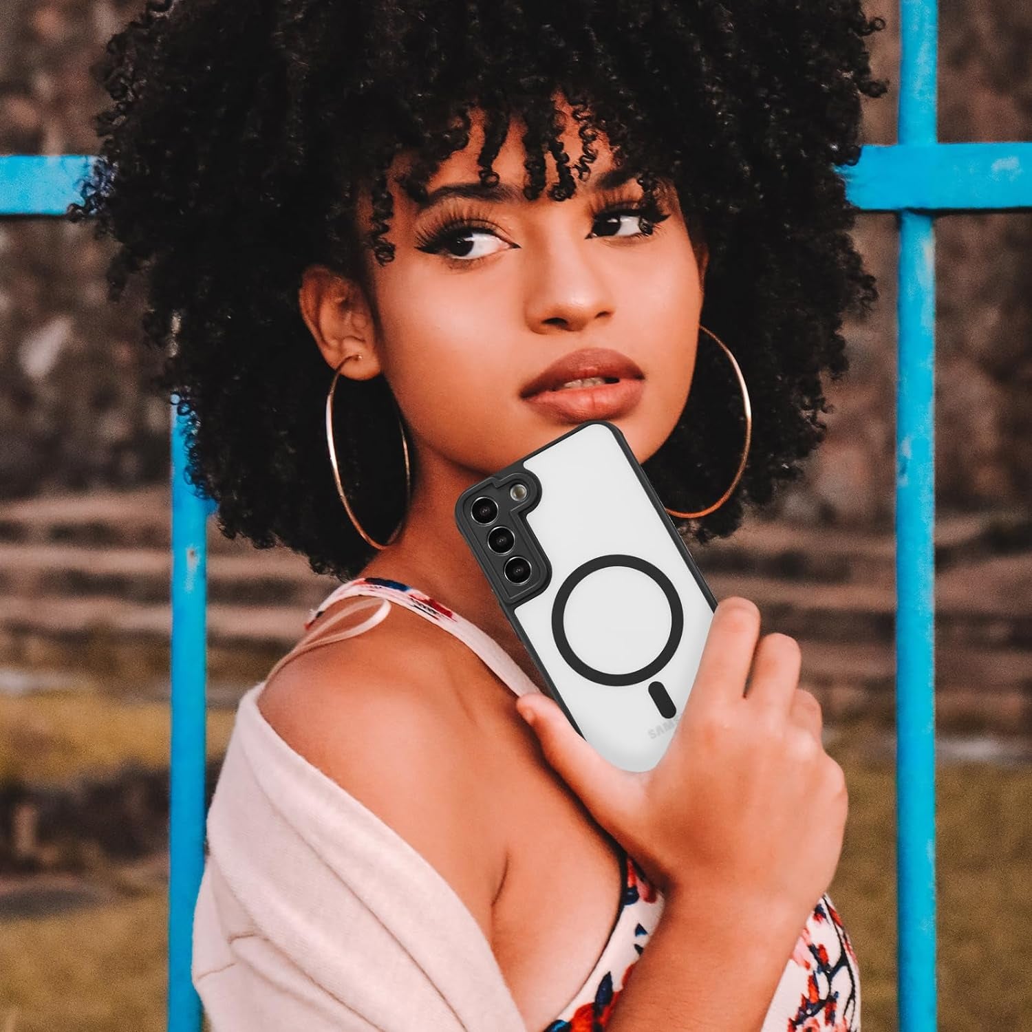 RALEAVO Magnetic for Samsung Galaxy S22 Case [Compatible with Magsafe] Slim Frosted Matte Case Cover Translucent Hard PC Back Military Drop Protection Phone Case for Girls&Boys,Black  RALEAVO   