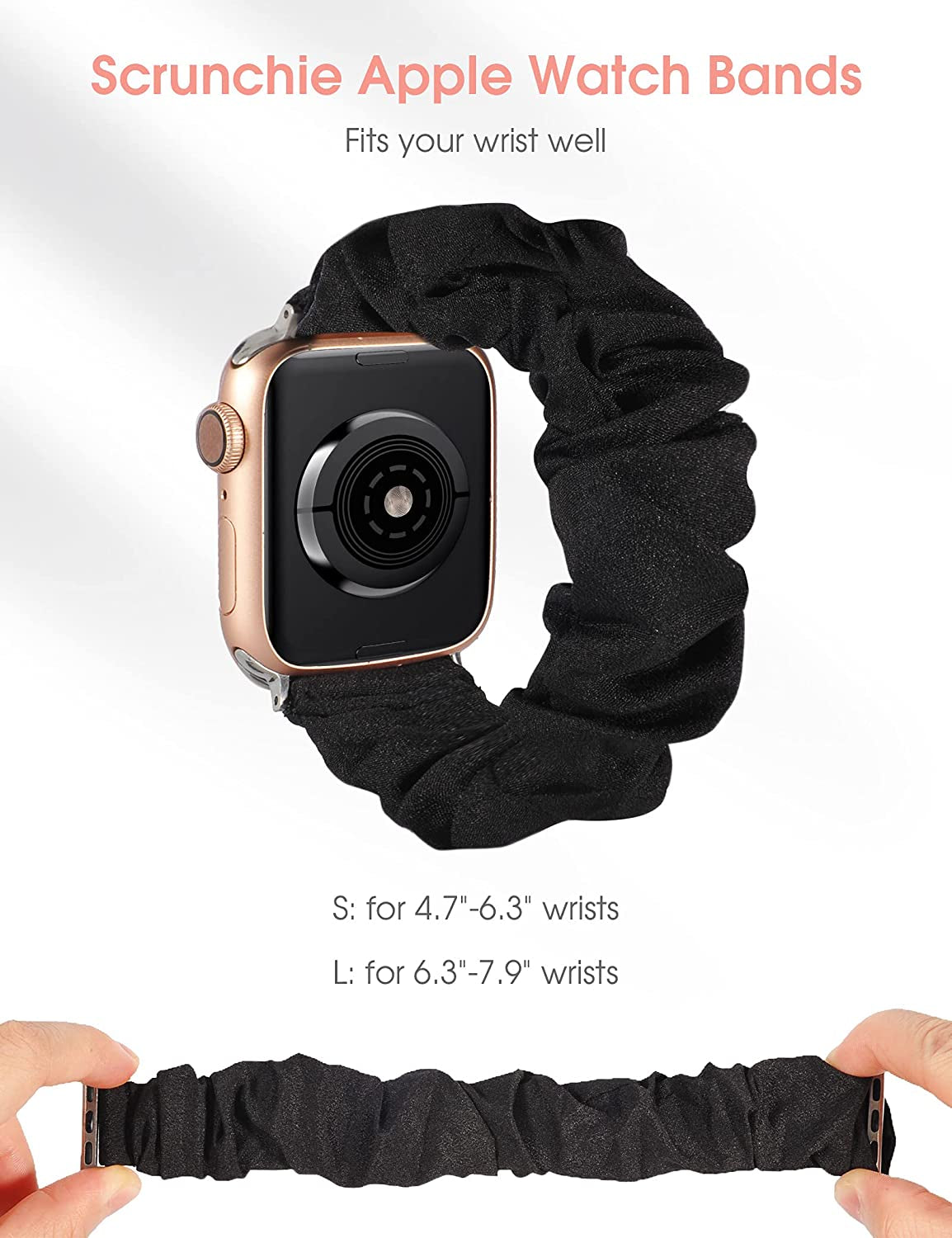 TOYOUTHS 2 Packs Scrunchie Elastic Watch Bands Compatible with Apple Watch Bands 44Mm 42Mm 40Mm 38Mm 41Mm 45Mm for Women Stretchy Bands Bracelet Replacement Bands for Iwatch Series 8/7/6/5/4/3/2/1/SE  TOYOUTHS   