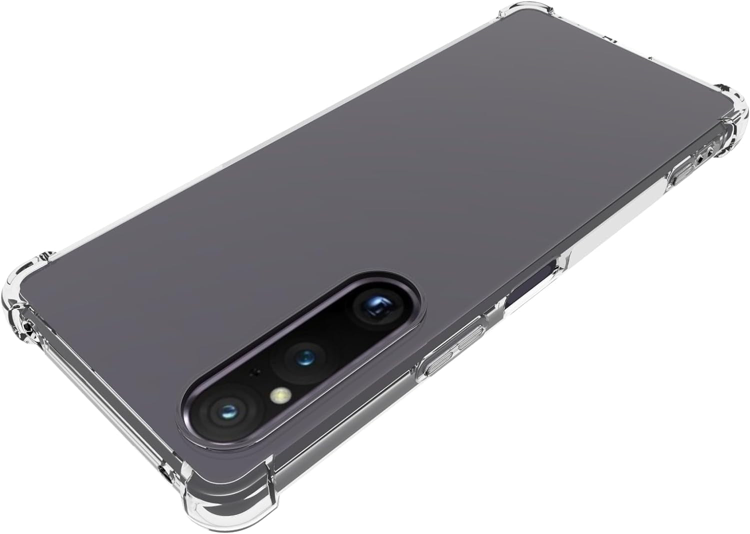 Jioeuinly for Sony Xperia 1 V Case Compatible with Sony Xperia 1 V Phone Case Cover [Adhesive Folding Support] [Shockproof Protection] Clear  jioeuinly   