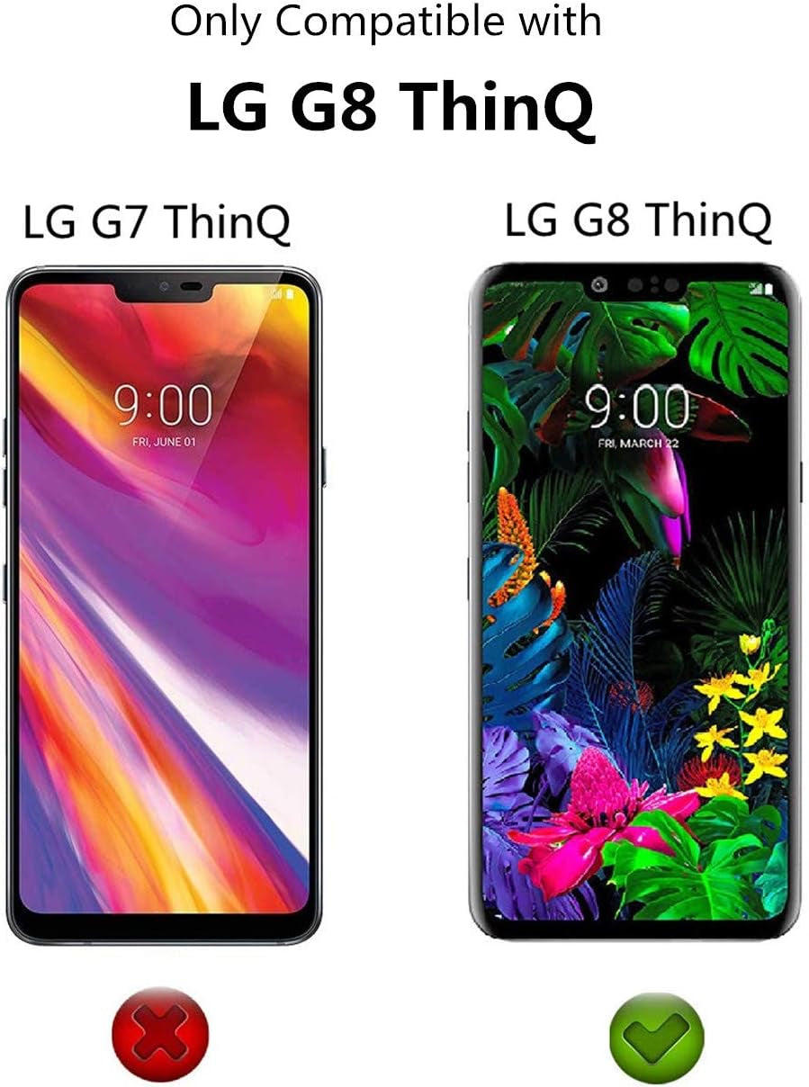 Icovercase for LG G8 Thinq Wallet Case, Premium PU Magnetic Leather Card Slots Holder Carry Kickstand Feature Flip Cover Case for LG G8 (Navy Blue)  iCoverCase   