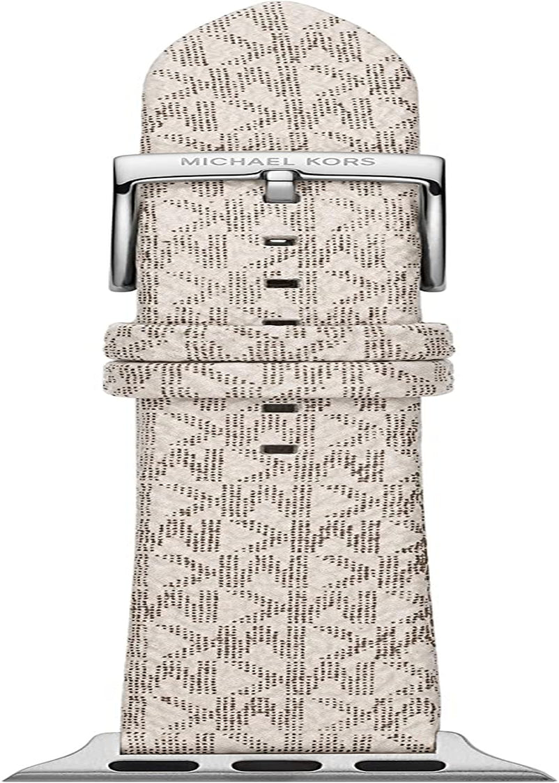 Michael Kors Interchangeable Watch Band Compatible with Your 38Mm/40Mm/41Mm Apple Watch- Leather or Silicone Bands for Apple Watch Series 8/7/6/5/4/3/2/1/SE  Michael Kors White Logo  