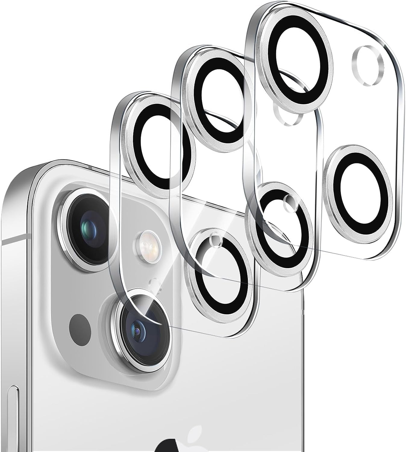 Dengduoduo 【3 Pack】 Tempered Glass Camera Lens Protector for Iphone 13 6.1" & Iphone 13 Mini 5.4", Ultra HD, 9H Hardness, Anti-Scratch, Case Friendly, Easy to Install [No Affect on Night Shots]  Dengduoduo   