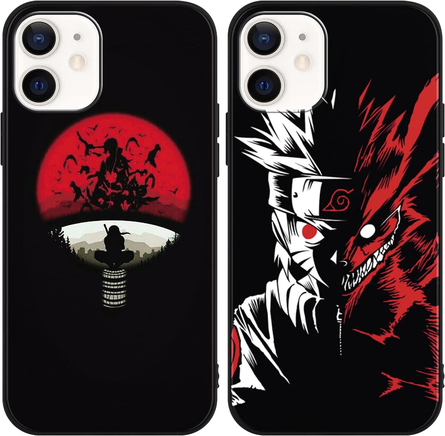 [2 Pack] Japanese Anime Phone Case for Iphone 13 Mini Case 5.4", Cool Manga Character Design Pattern Cases, Comics Cartoon Silicone Case for Men Boys Women Girls, Soft TPU Funda Para Iphone13 Mini, 1  ZXT US Iphone 12 Pro / 12  