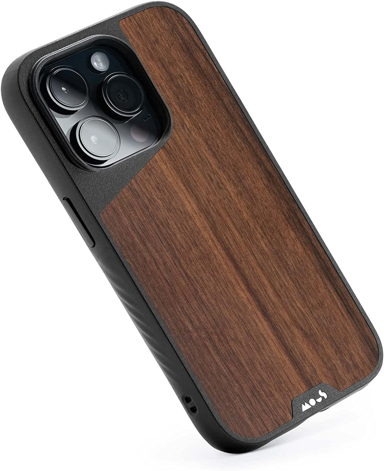 Mous - Protective Case for Iphone 14 Pro - Walnut - Limitless 5.0 - Fully Magsafe Compatible - Real Wood Iphone 14 Pro Case Shockproof  Mous   