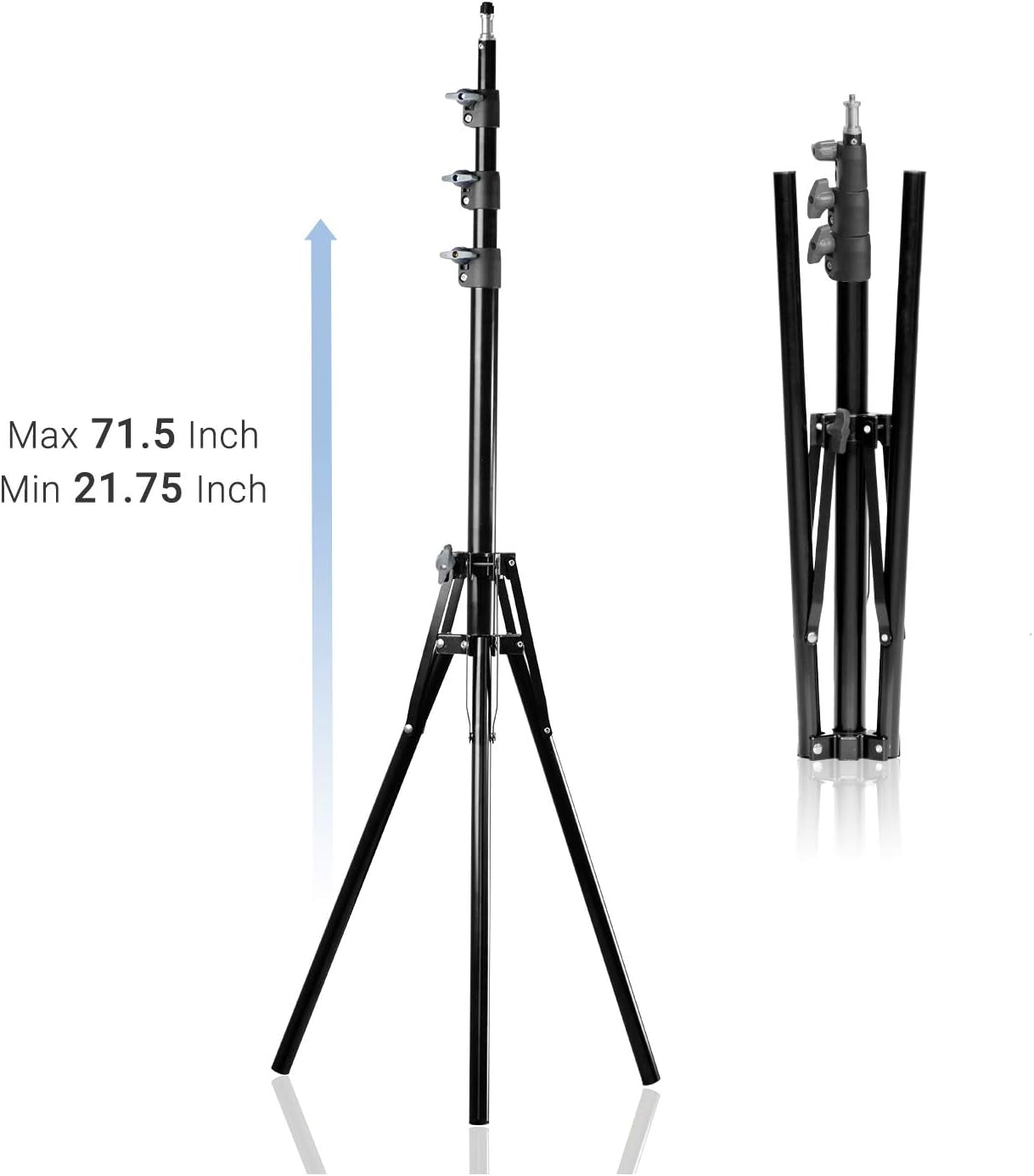 EACHPOLE 18 Inch Makeup Room Ring with Tripod Stand, LED Dual Color Continuous Lighting for Charming Eyes and Beauty Facial Shoot, Salons Beauty Shop Selfie Light Stand, APL2319  EACHPOLE   