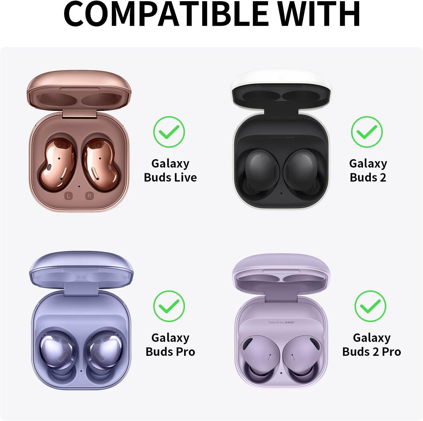 Filoto Case Cover for Samsung Galaxy Buds 2 Pro/Galaxy Buds Pro/Galaxy Buds 2/ Galaxy Buds Live Case, Hard Protective Earbuds Case for Men Women Shockproof Skin Cover with Keychain (Rose Gold)  Kerle   