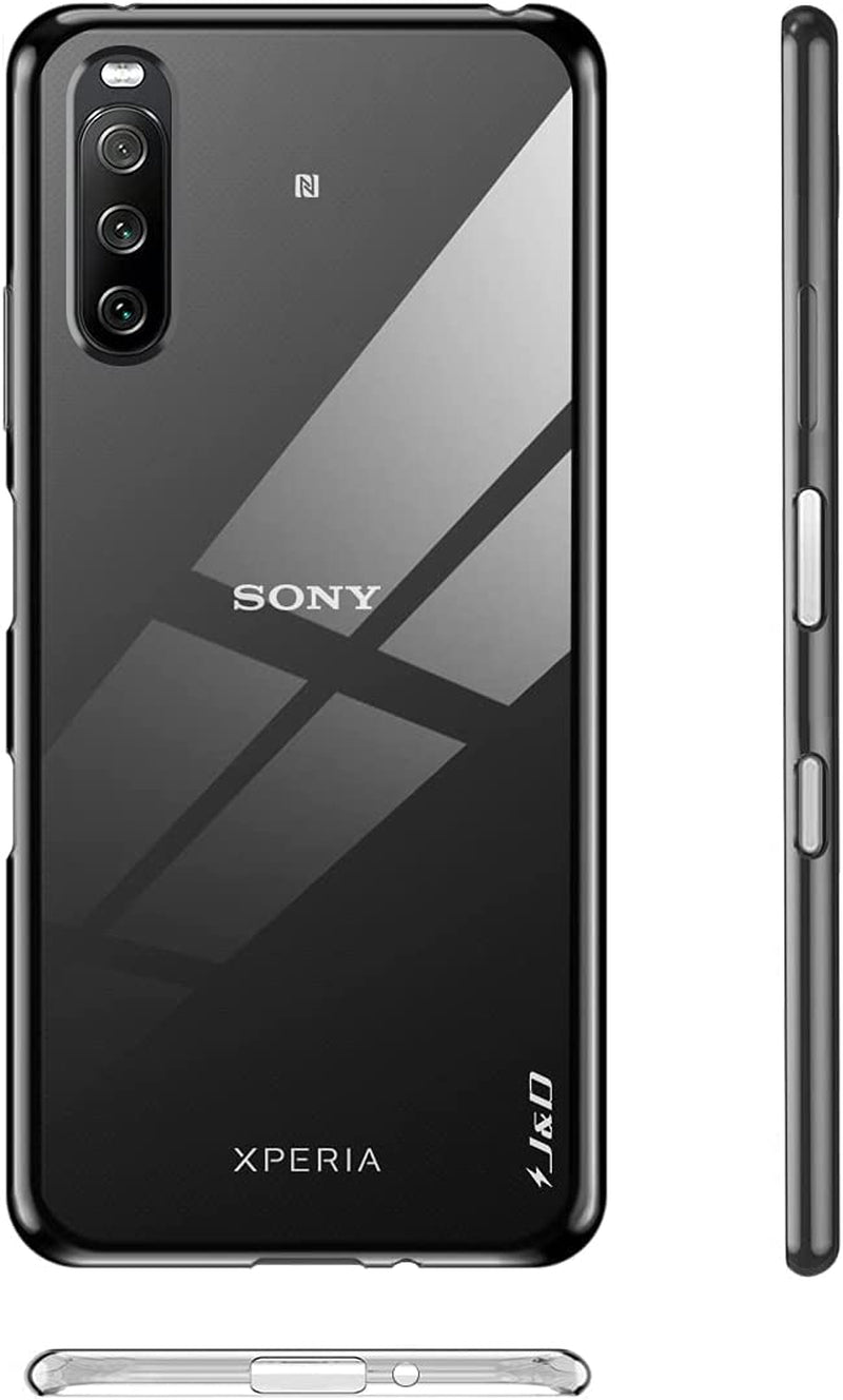 J&D Case Compatible for Sony Xperia 10 III Case, Ultra Slim Lightweight Clear Anti-Shock Protective Rubber Silicone Bumper Case for Sony Xperia 10 III Cover, Not for Sony Xperia 10 II, Transparent  J&D Tech   