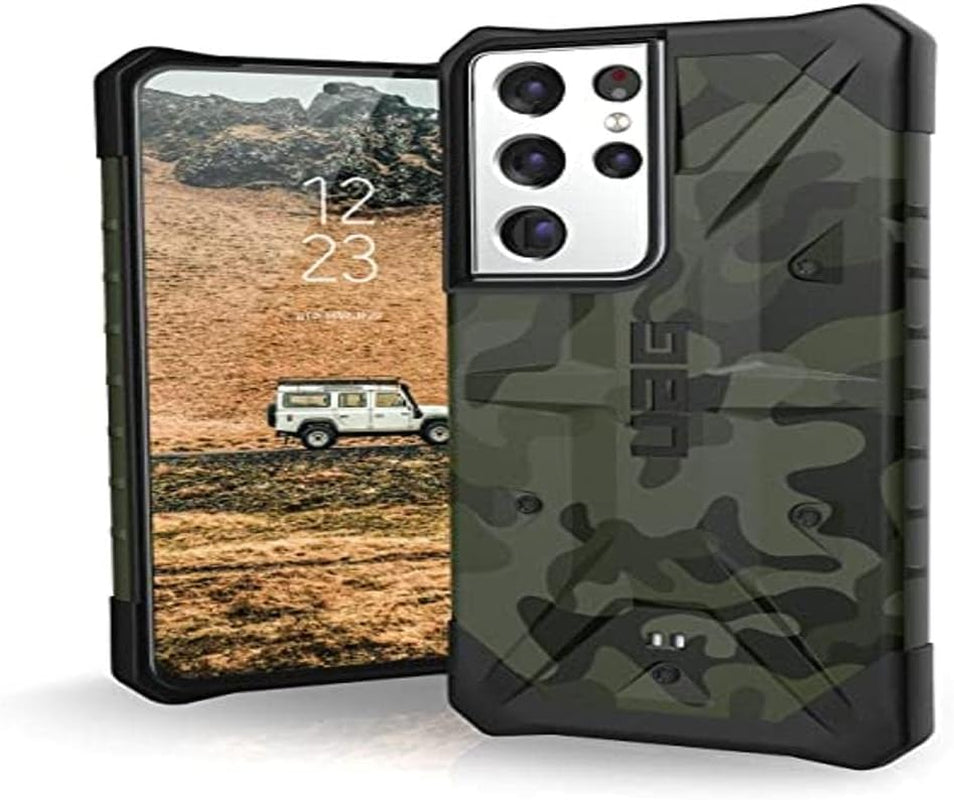 URBAN ARMOR GEAR UAG Designed for Samsung Galaxy S21 Case Black Rugged Lightweight Slim Shockproof Pathfinder Protective Cover, [6.2 Inch Screen]  Urban Armor Gear Pathfinder Se - Forest Camo S21 Ultra 5G 