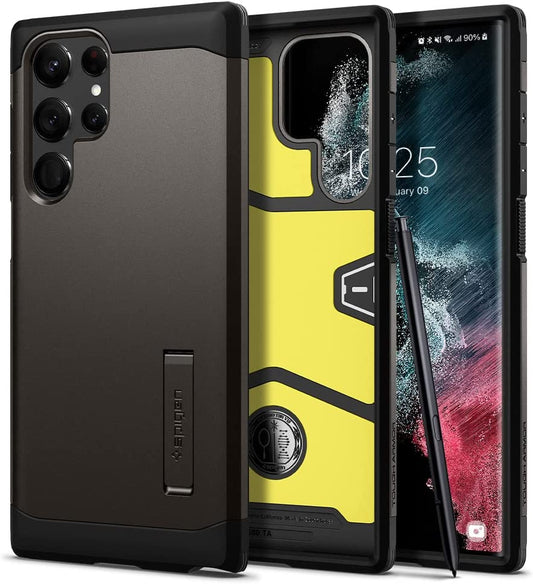 Spigen Tough Armor Designed for Galaxy S22 Ultra Case (2022) - Gunmetal  Spigen   