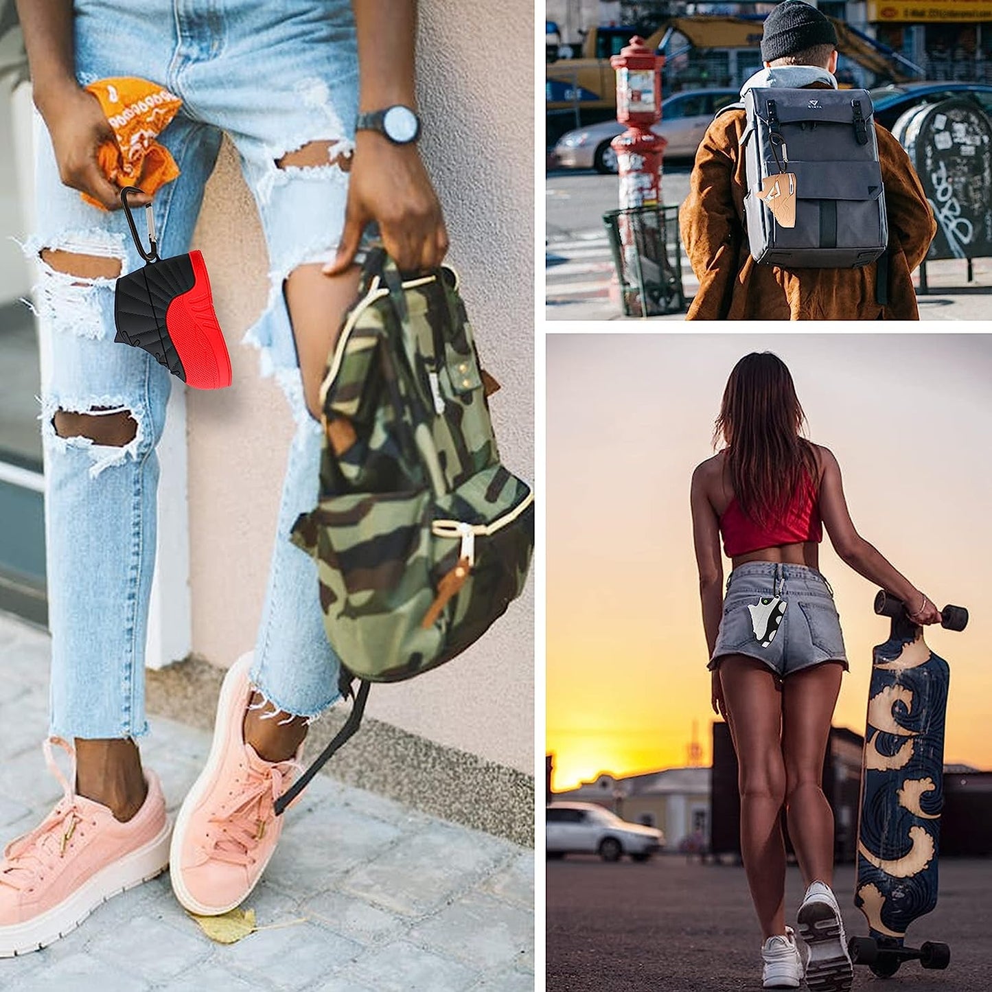 Oqplog for Airpod 3 3Rd Generation Case Luxury for Air Pods 3 (2021) Cases Cover Hypebeast Funny Design Fun 3D Cute Trendy Unique Fancy Fashion Soft Silicone for Men Boys Girls Teen (White Shoes)  Chuangyinian   