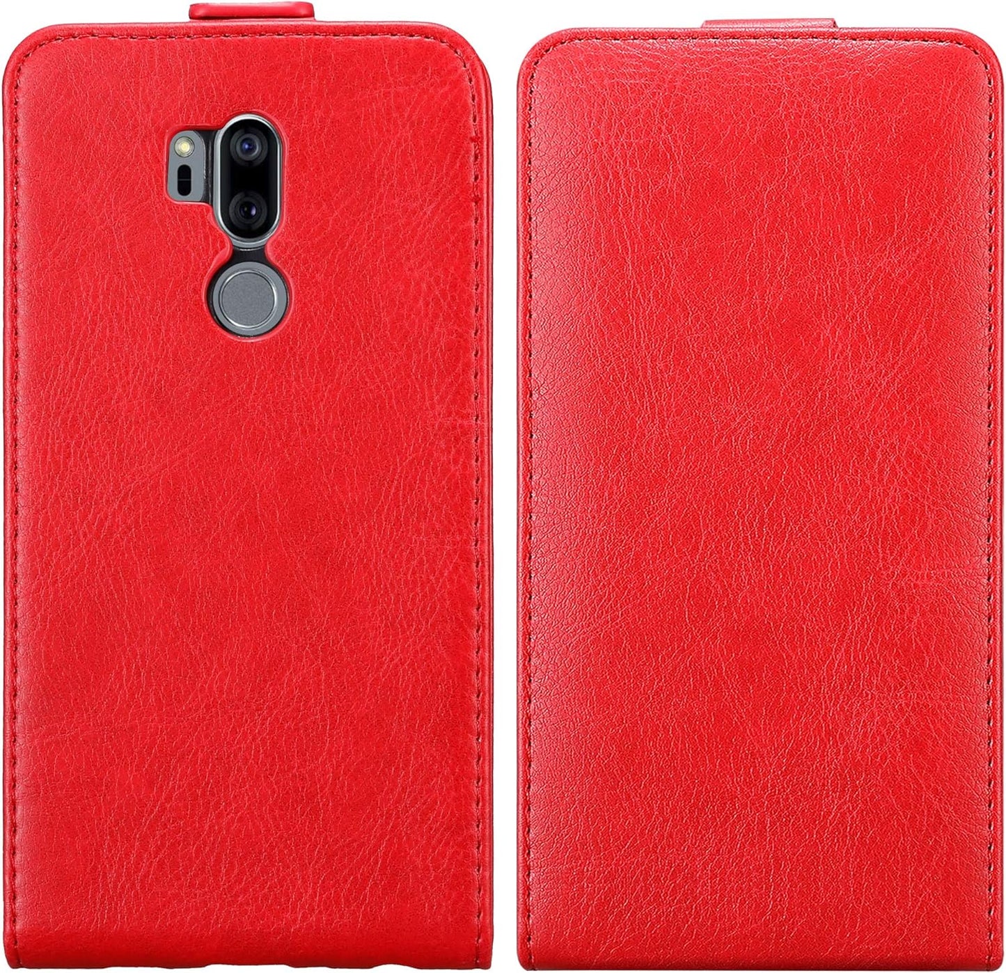 Cadorabo Case Compatible with LG G7 Thinq in Apple RED - Flip Style Case with Magnetic Closure - Wallet Etui Cover Pouch PU Leather Flip  Cadorabo   