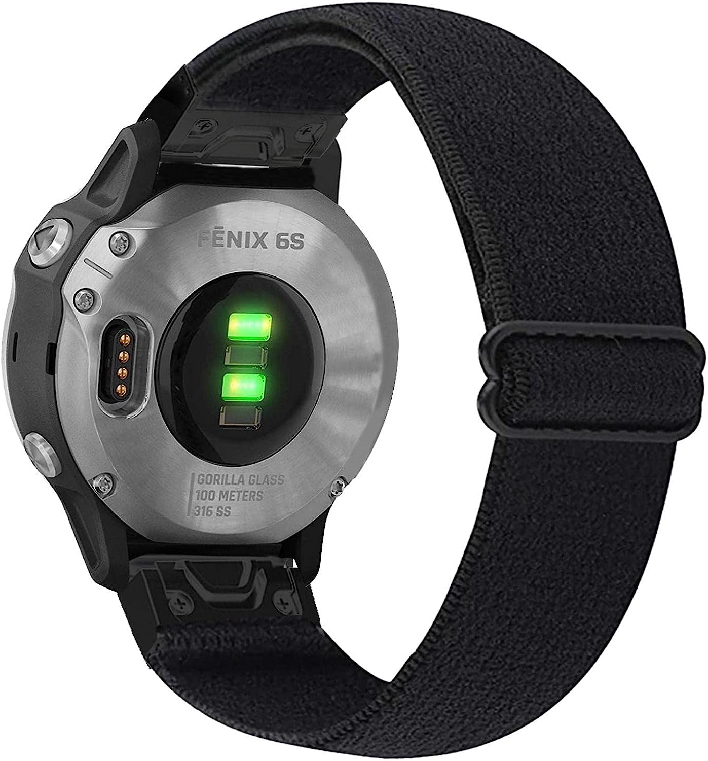 Abanen Elastic Watch Bands for Fenix 7S / Fenix 6S / Fenix 5S / Descent Mk2S, Quick Fit 20Mm Soft Nylon Stretchy Embroidery Loop Breathable Wristband Strap for Garmin Fenix 5S Plus  Abanen Black  