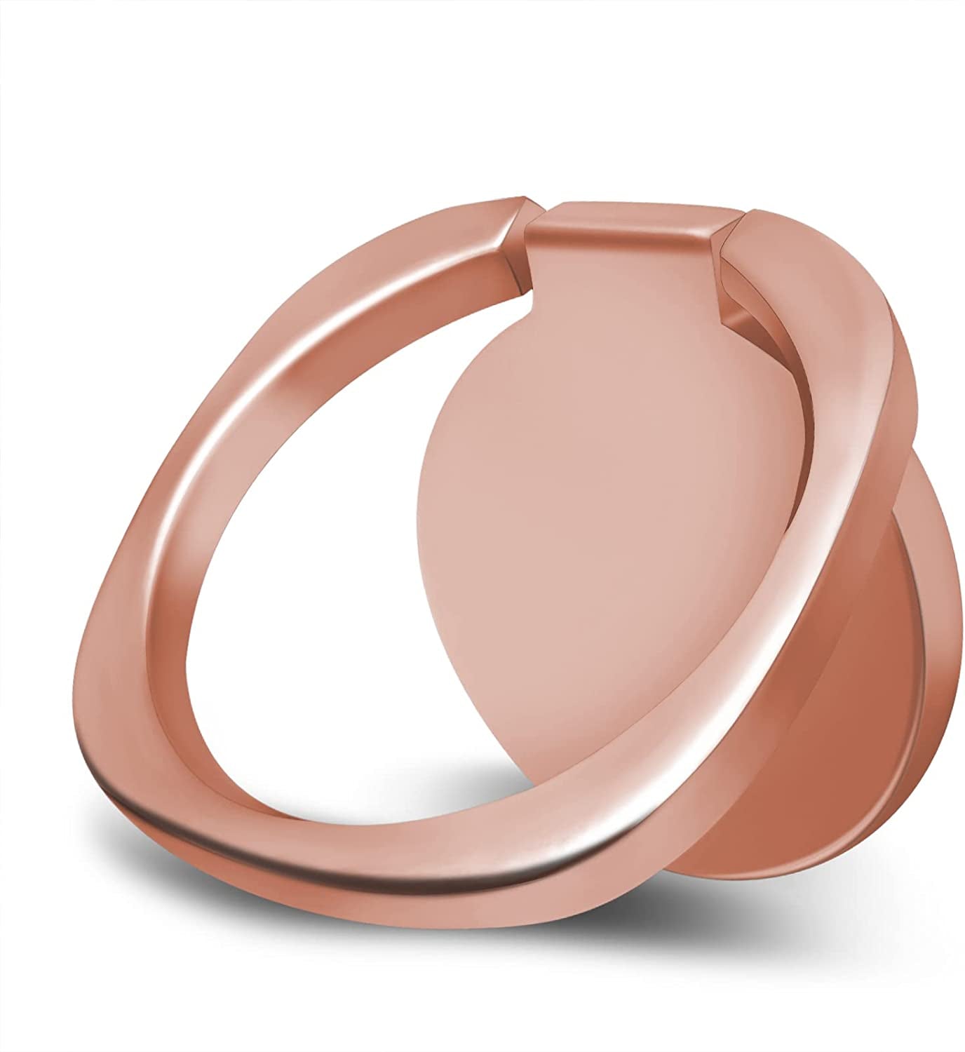 Naiadiy Zinc Alloy Cell Phone Ring Holder Finger Ring Stand, 360 Degree Rotation Kickstand Grip Holder (Square/Gold)  Naiadiy Square/Rose Gold  