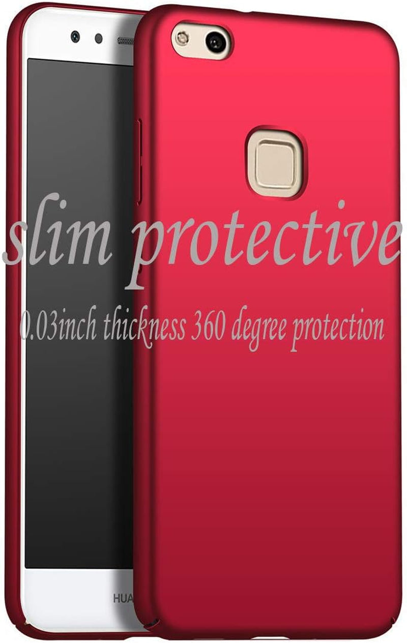 Winpromise Phone Case for Huawei P10 Lite Case [Anti-Scratch] [Durable Premium Plastic] [Ultra Thin] [Silky Feel] Slim Protective Hard Cover for Huawei P10 Lite (Red)  Winpromise   