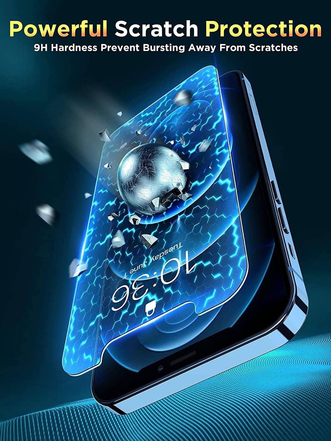 Invoibler 3 Pack Screen Protector Compatible with Iphone 11 Pro/Xs/X, Iphone 11 Pro/Xs/X Screen Protector Tempered Glass, 5.8 Inch [Anti-Scratch] [Bubble Free]  Invoibler   