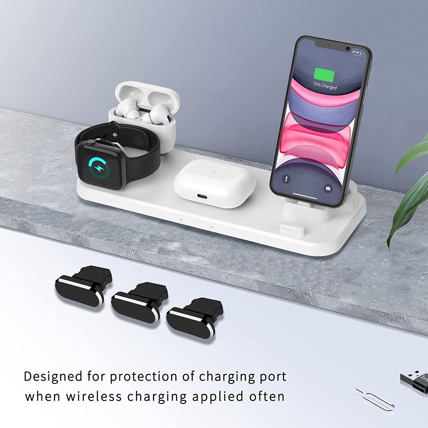 Zentiky 5 Pieces for Iphone Dust Plug,Anti Dust Plugs Compatible with Iphone 14,13,12,11,X,Xs,8,7, Plus, Max, Pro, Mini, Ipad with Lightning Charging Port,Protect Charging Port from Dust and Moist  ZenTiky   