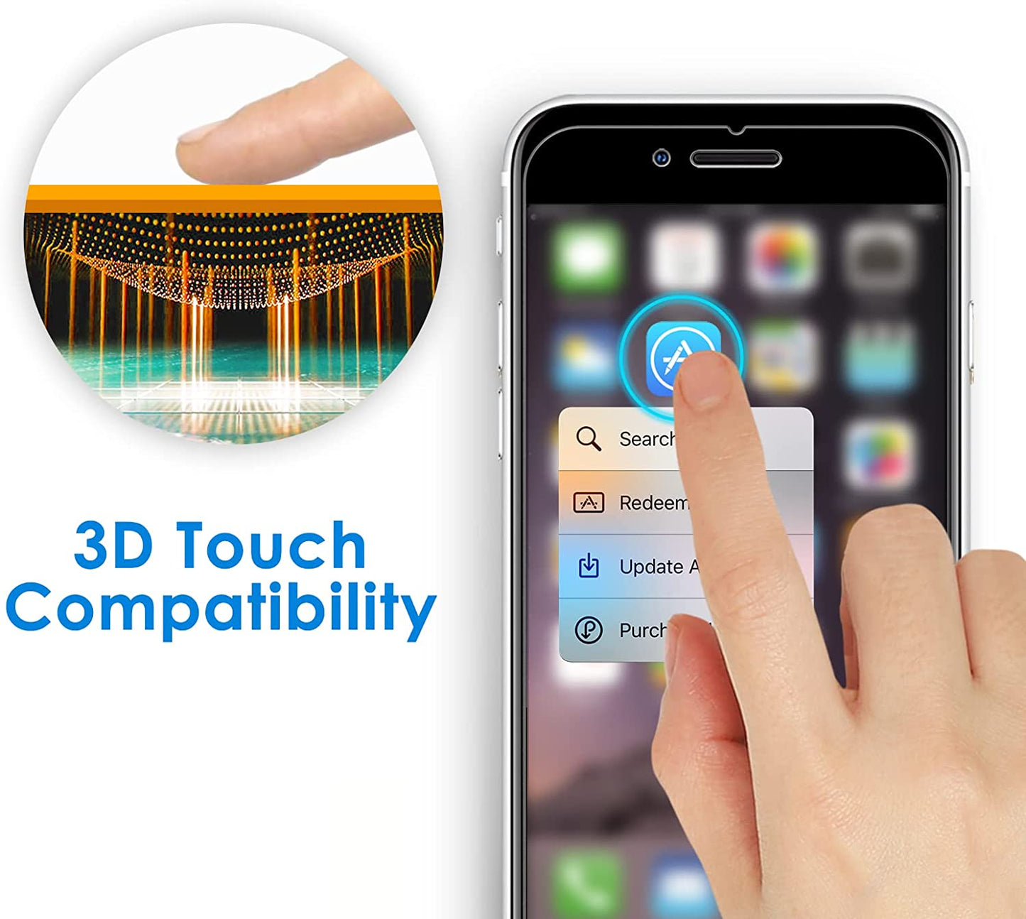 Jetech Screen Protector for Iphone 7/8, 4.7-Inch, Tempered Glass Film, 2-Pack  JETech   